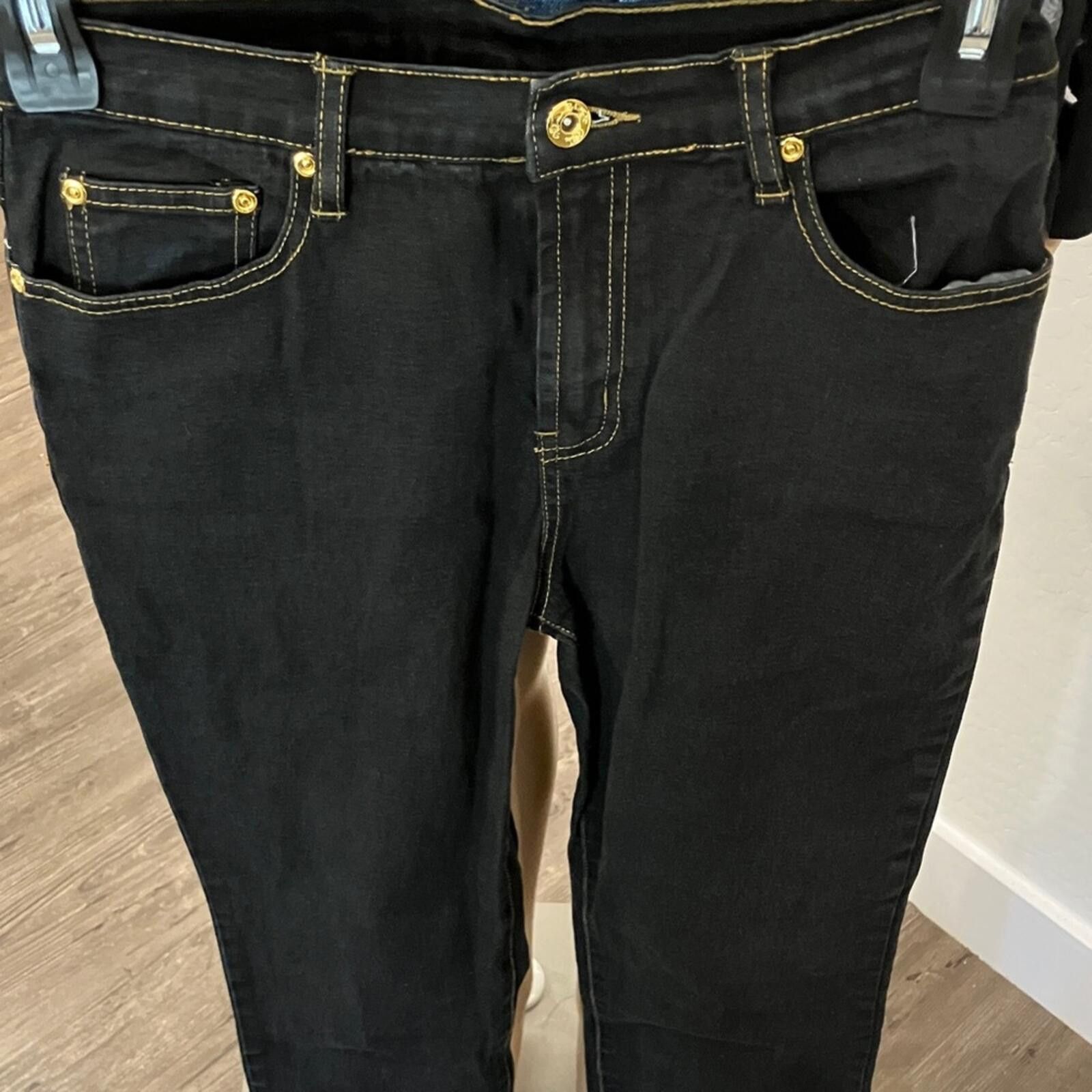 DGK NWOT Black Jeans with Gold Stitching Size 27" / US 4 / IT 40 - 1 Thumbnail
