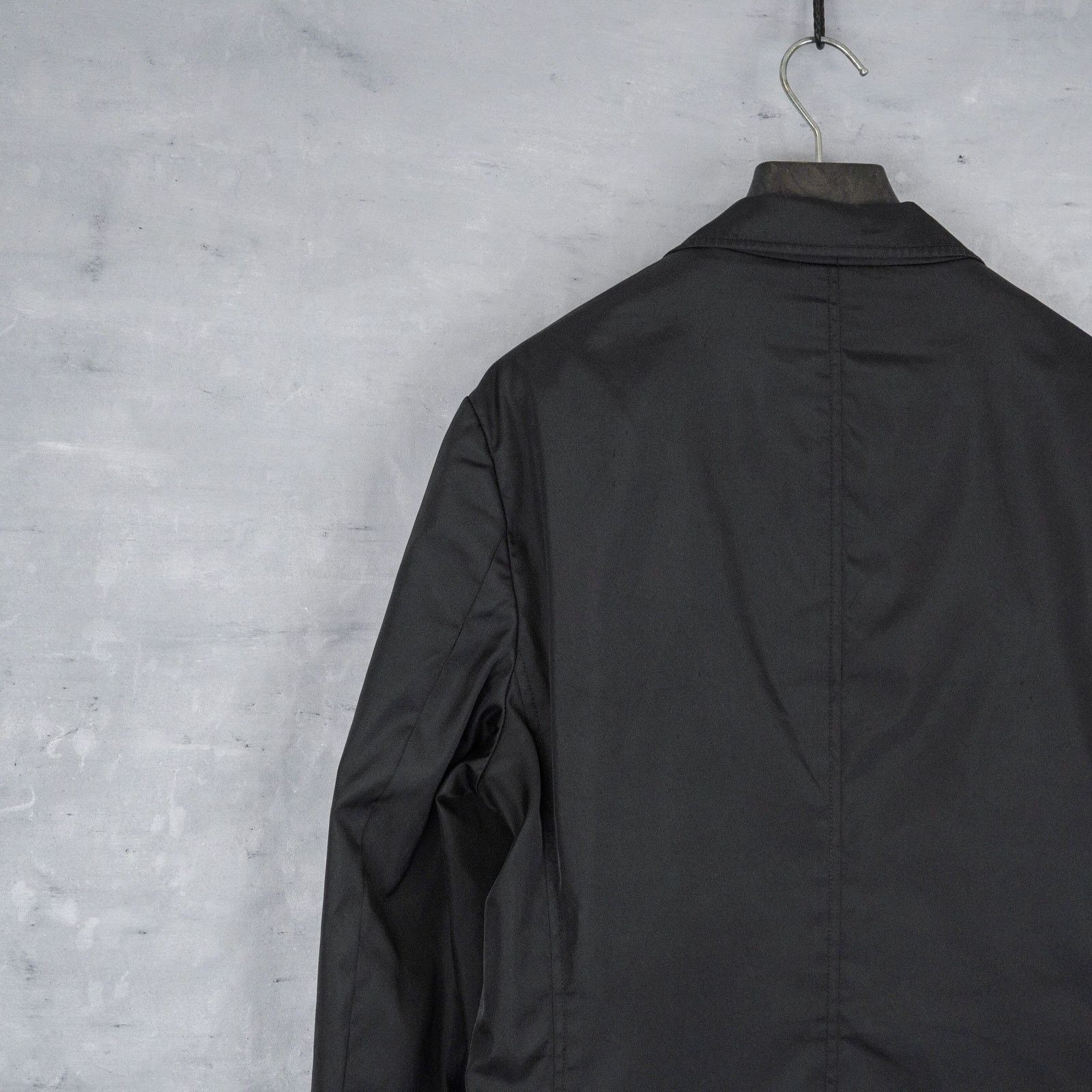 Prada Vintage prada 2010 nylon tailored logo black blazer jacket Size US M / EU 48-50 / 2 - 6 Thumbnail