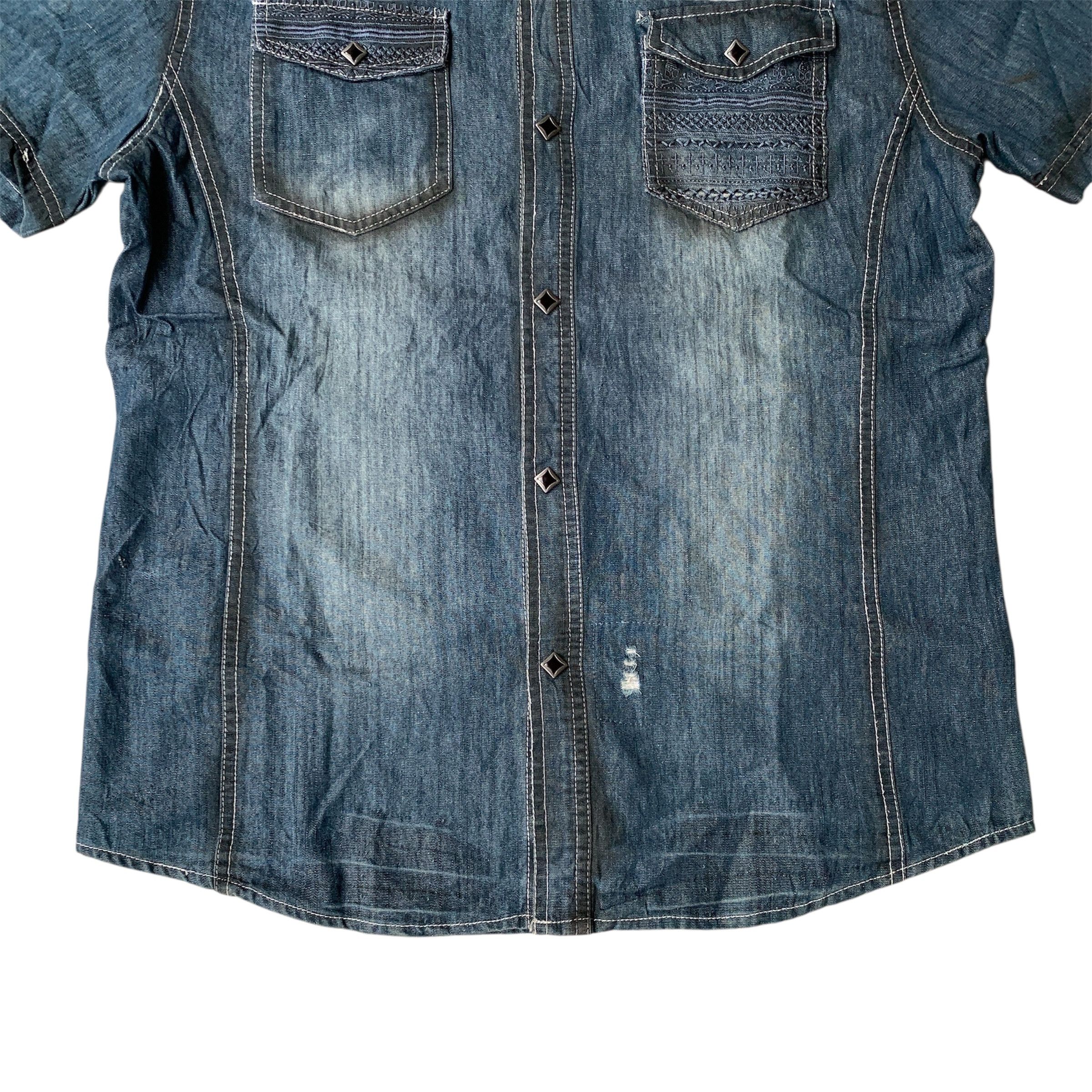 If Six Was Nine Semantic Design Skull Detailed Cambray Shirt Lgb Punk Style Size US L / EU 52-54 / 3 - 2 Thumbnail