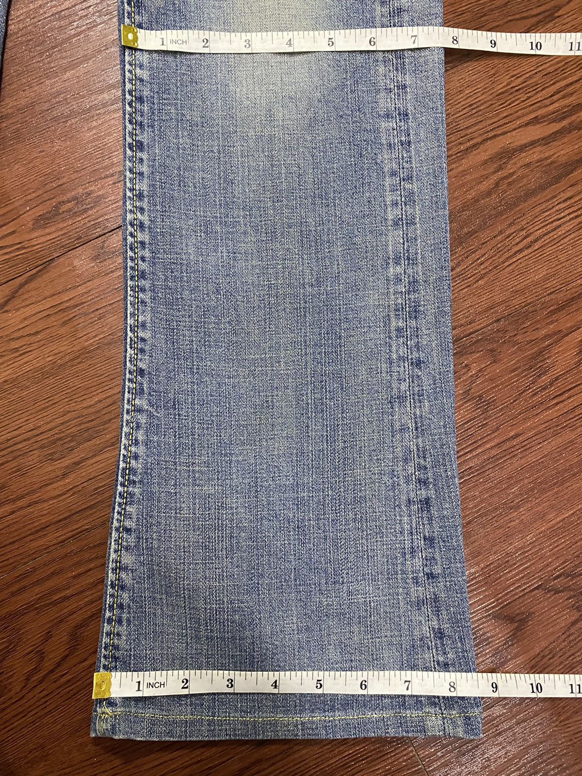 Japanese Brand Vintage Geogia Love Big John Faded Wash Flare Jeans Size 32" / US 10 / IT 46 - 14 Thumbnail