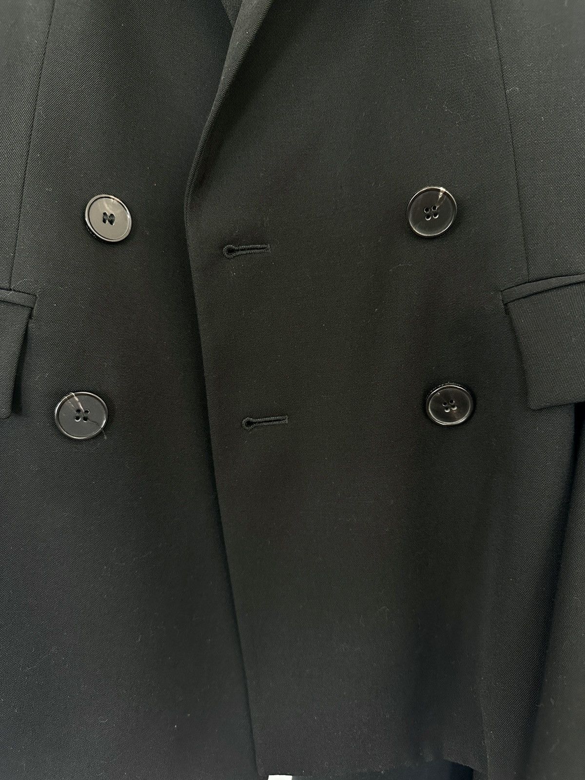 Alexander McQueen Alexander McQueen Virgin Wool Asymmetric Blazer Size S / US 4 / IT 40 - 9 Thumbnail