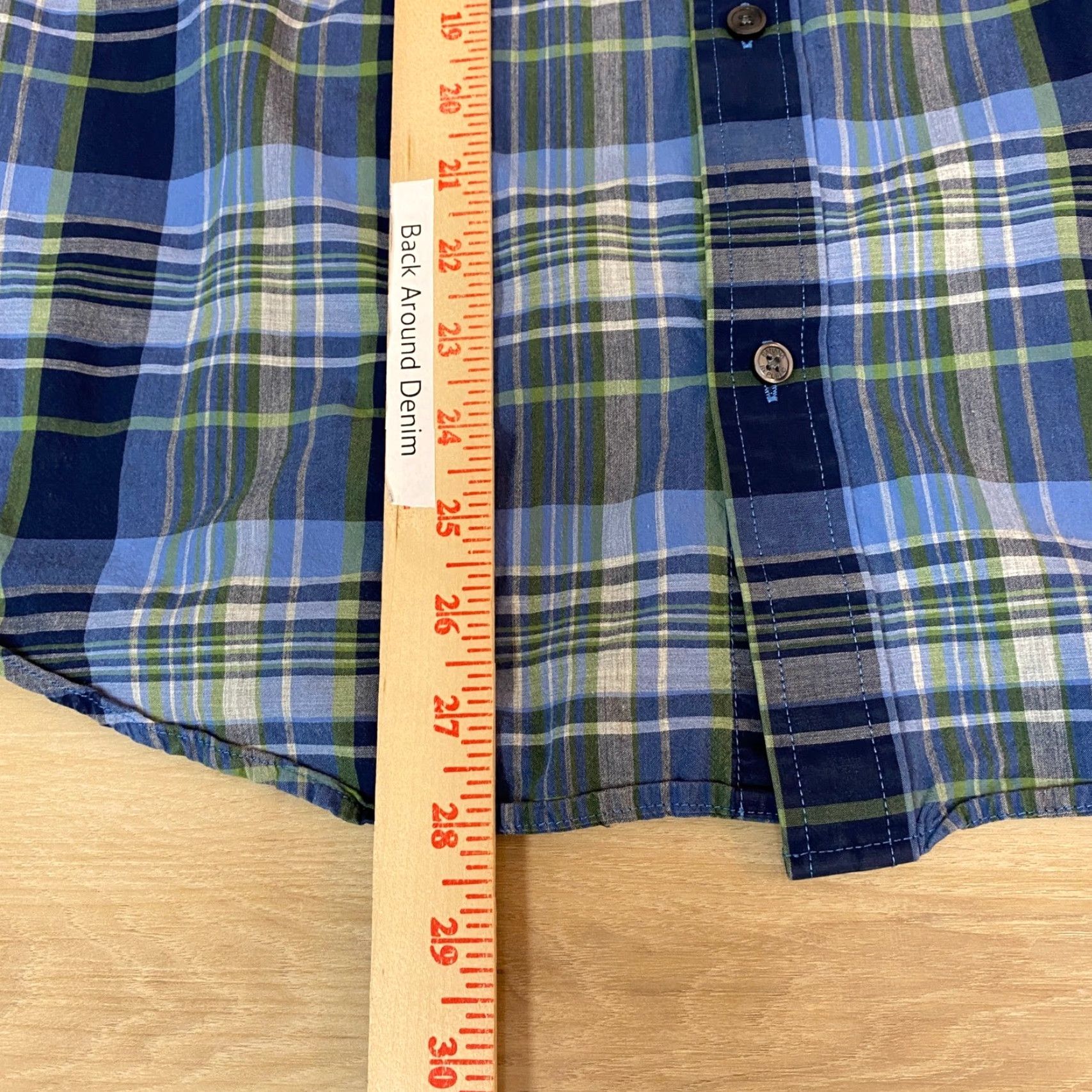Banana Republic Banana Republic Shirt Mens Medium Long Sleeve Button-Up Plaid Slim Fit Cotton Blue Size US M / EU 48-50 / 2 - 6 Thumbnail