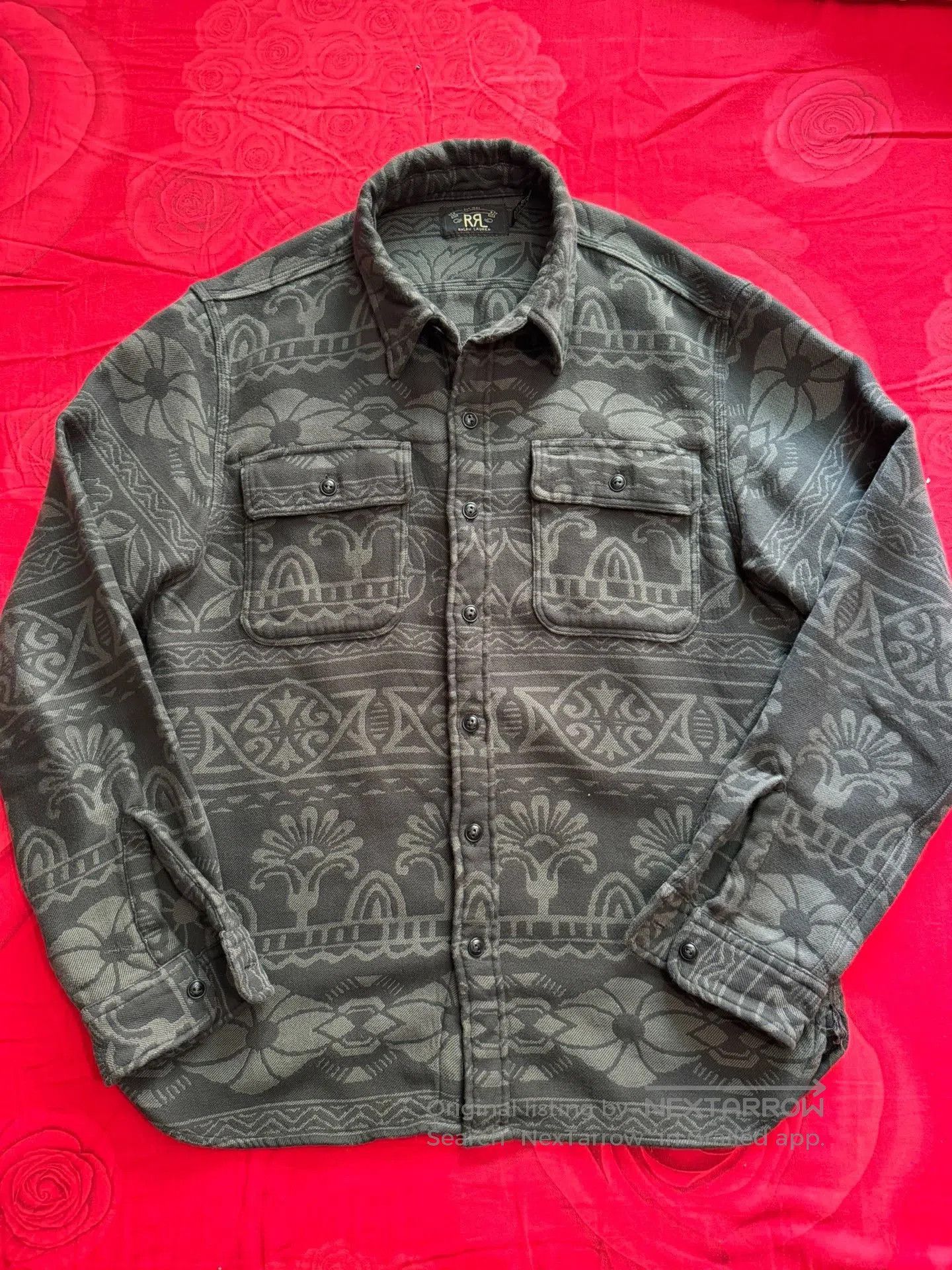 RRL Ralph Lauren RRL 2026 Spring Jacquard Cotton Work Shirt. Size US M / EU 48-50 / 2 - 5 Thumbnail