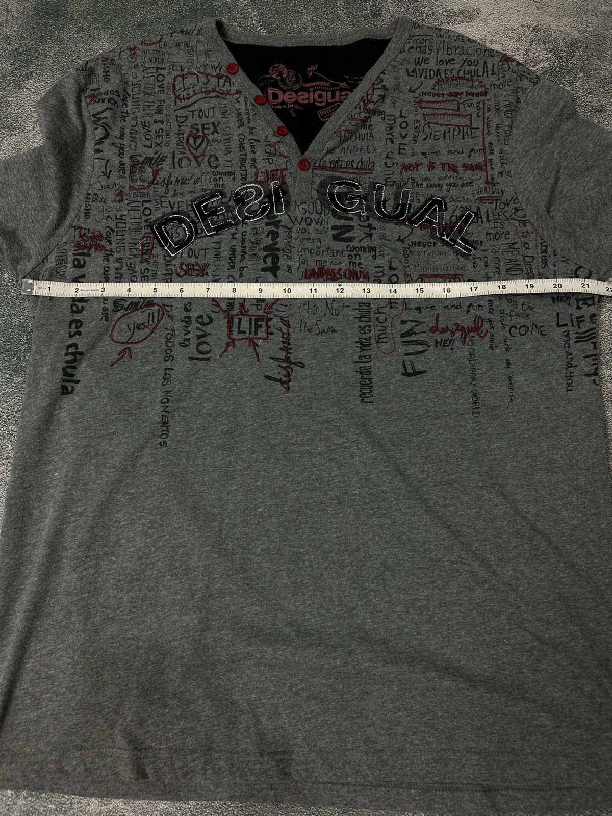 Japanese Brand Y2k Desigual Poem longsleeve Size US XL / EU 56 / 4 - 9 Thumbnail