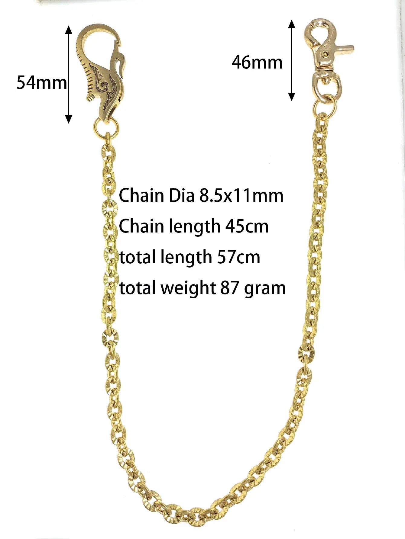 Jewelry Gothic Wallet chain keychain Jean Size ONE SIZE - 4 Thumbnail