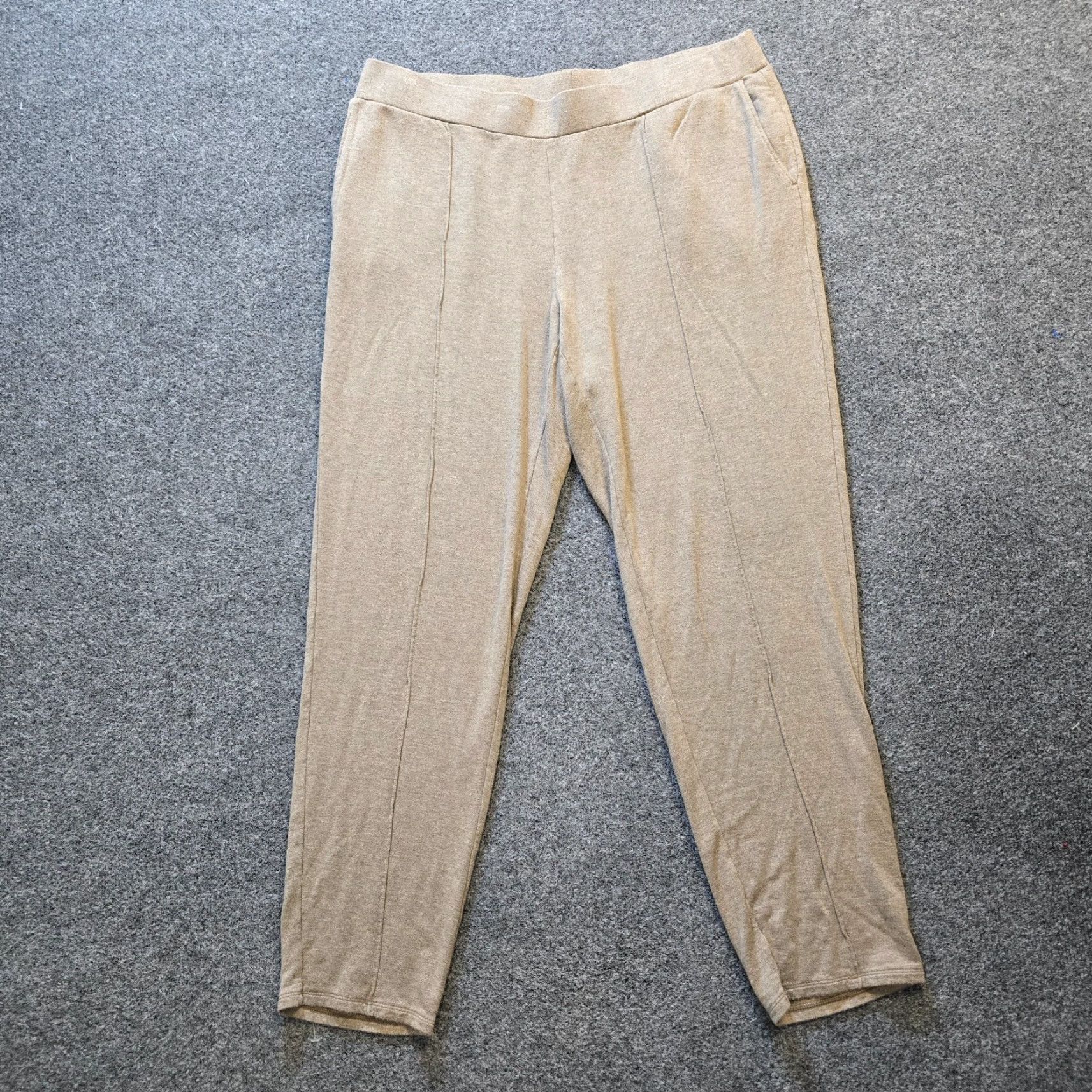 J. Jill J. Jill Pants Womens L Beige Tranquility Fleece Sweatpants Skinny Leg Casual Lounge Clothing Size 36" / US 14 / IT 50 - 2 Thumbnail