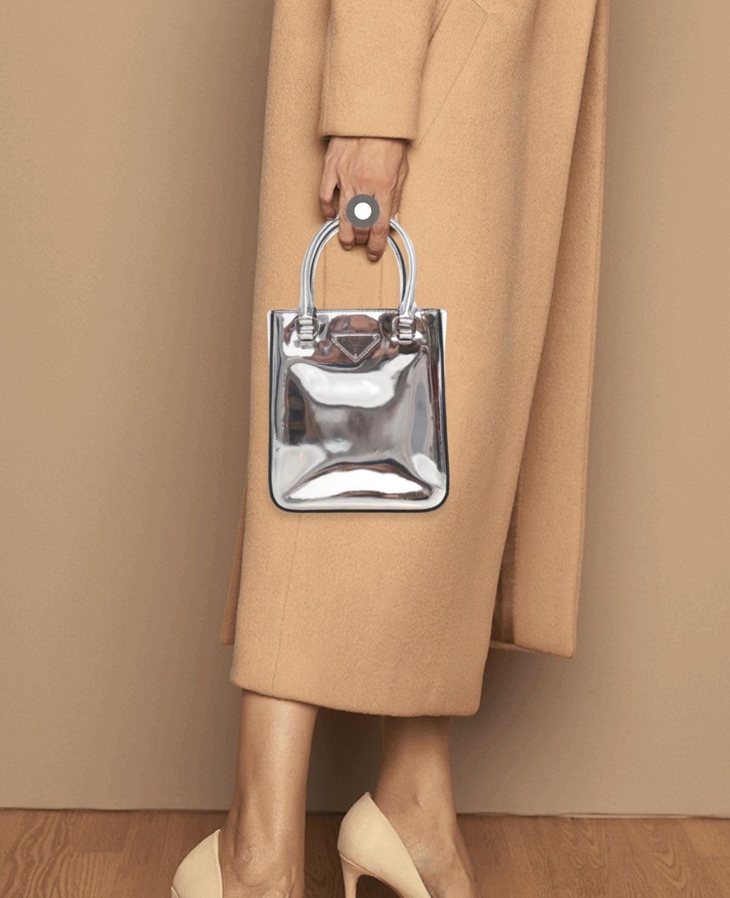 Authentic Prada Small Brushed Tote Bag Purple