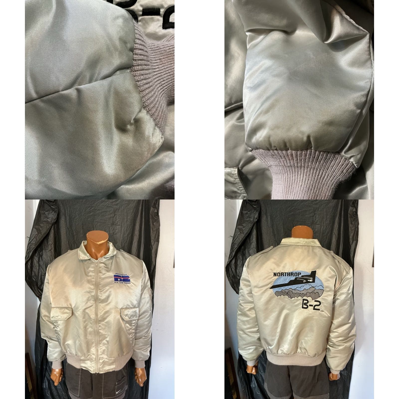 Vintage VINTAGE MacMurray USAF Northrop B-2 Stealth Bomber Satin Flight Jacket XL Mens Size US XL / EU 56 / 4 - 9 Thumbnail