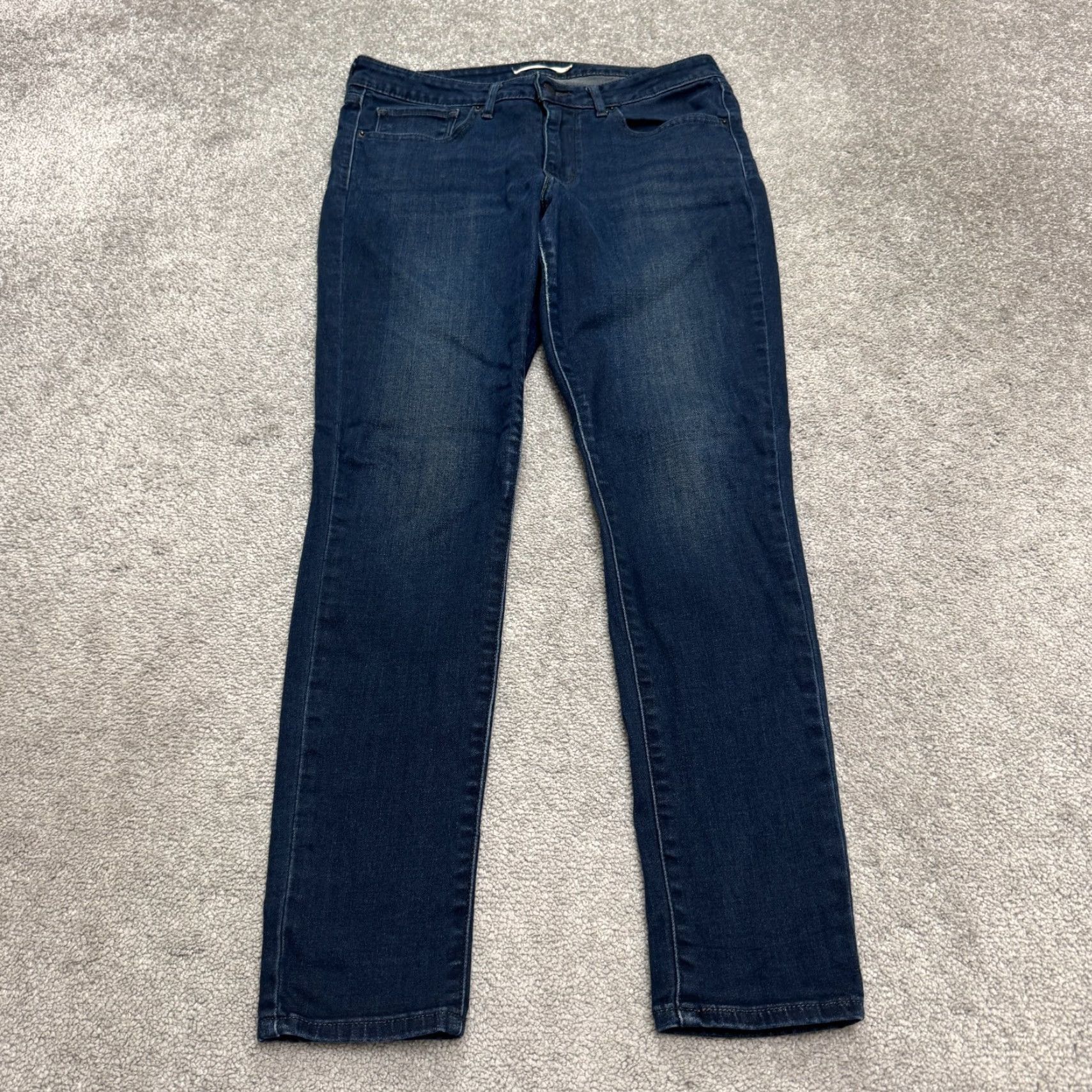 Levi's Levi's 711 Skinny Denim Jeans Womens 30 Dark Blue Wash Mid Rise Casual Stretch Slim Fit City Grunge Classic Mens Womens Size 30" / US 8 / IT 44 - 2 Thumbnail