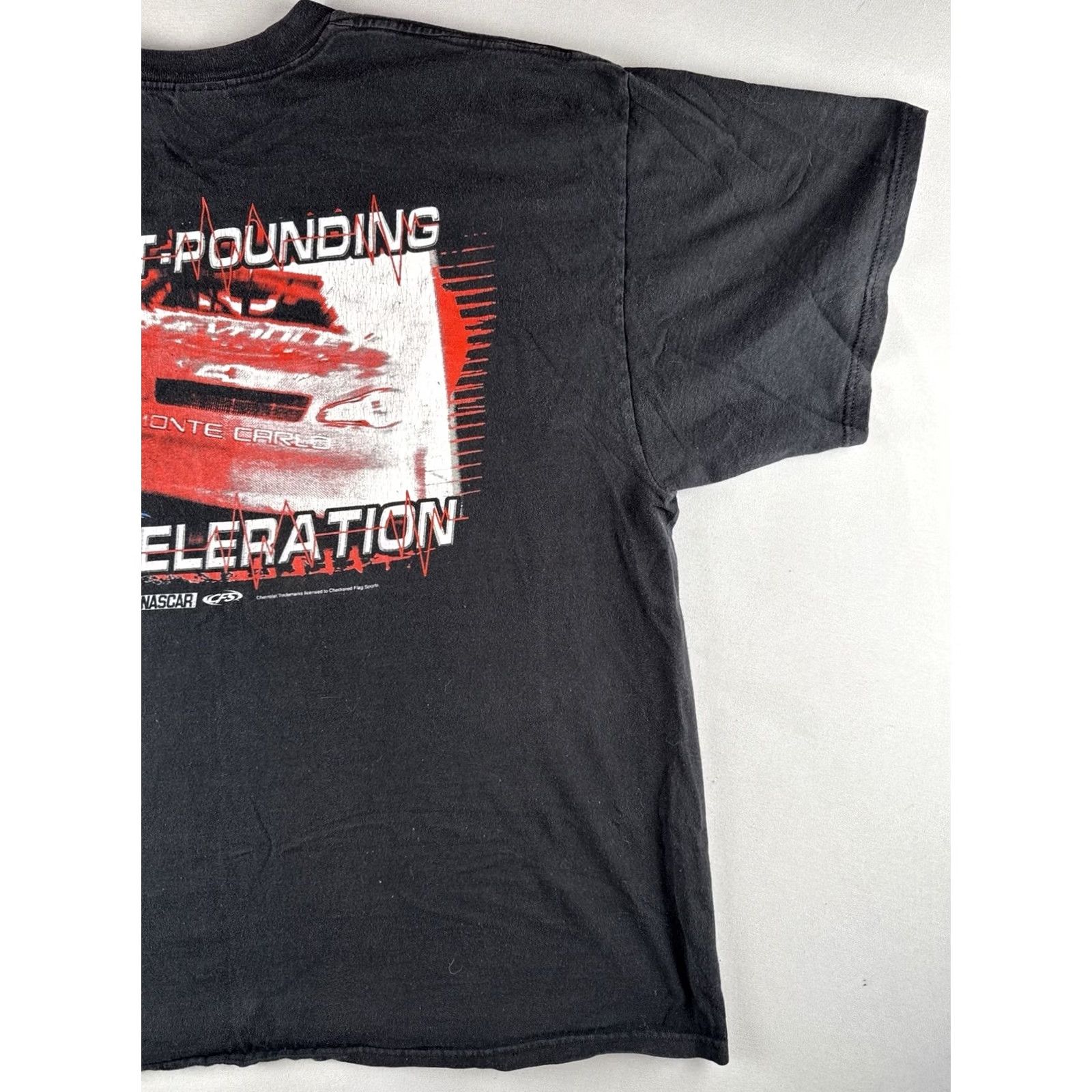 NASCAR VINTAGE Chevrolet NASCAR Racing Graphic Tee Monte Carlo 2XL Black Mens Short Sleeve Crew Neck 1990s 2000s Size US XL / EU 56 / 4 - 7 Thumbnail