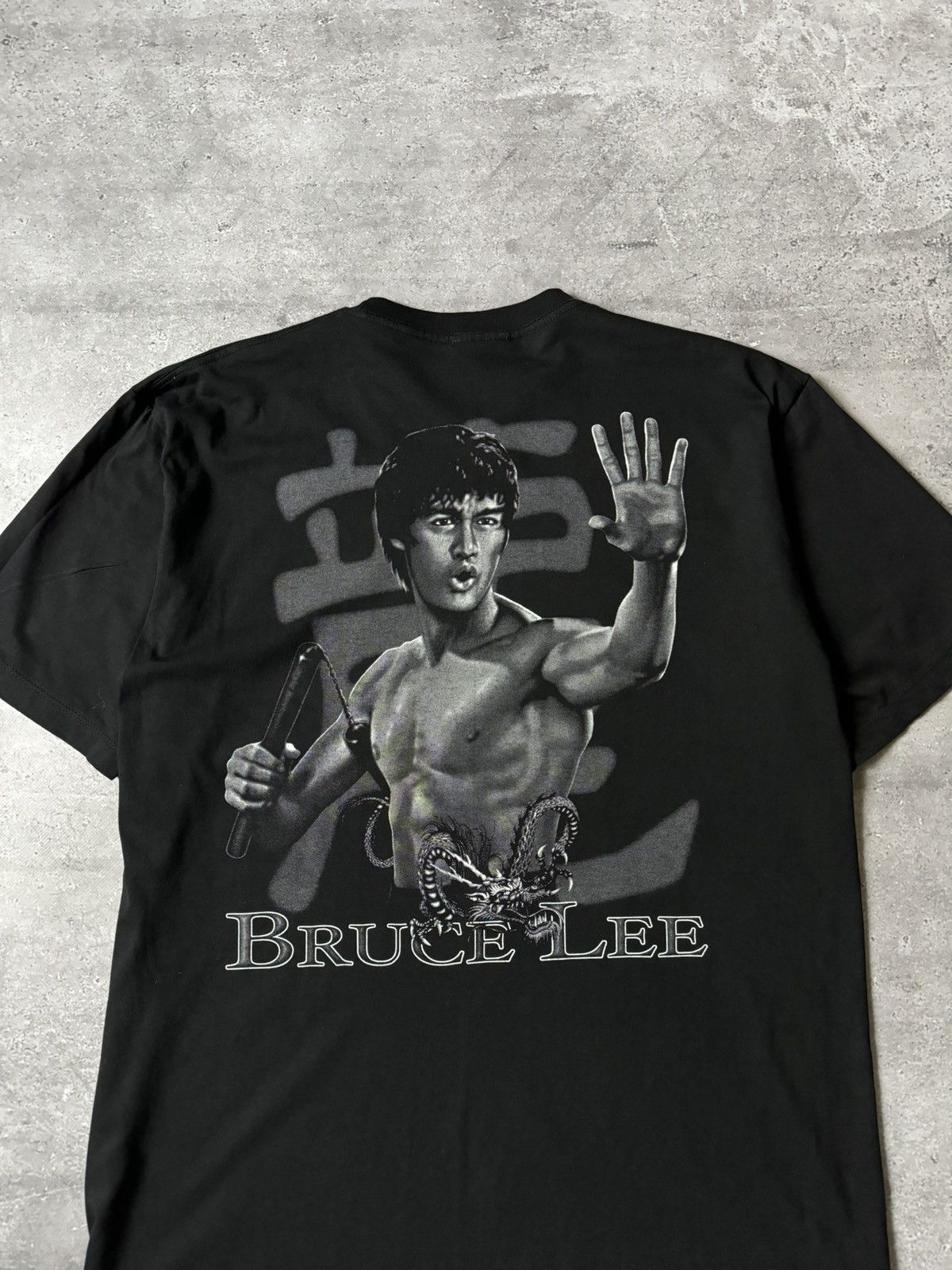 Vintage Vintage 90s Bruce Lee Double Sided T-Shirt Size US XL / EU 56 / 4 - 4 Thumbnail