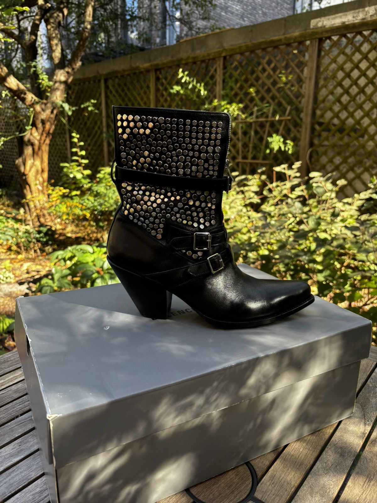 Celine SS19 Hedi Slimane Celine Studded Western Boots Size US 7 / EU 40 - 12 Thumbnail