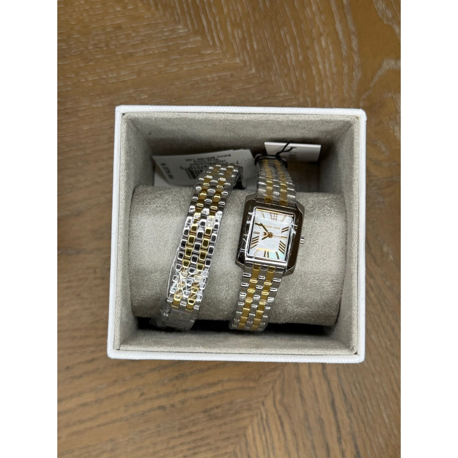 Michael Kors Michael Kors Emery Double Wrap Watch Two Tone Mother of Pear Size ONE SIZE - 5 Thumbnail