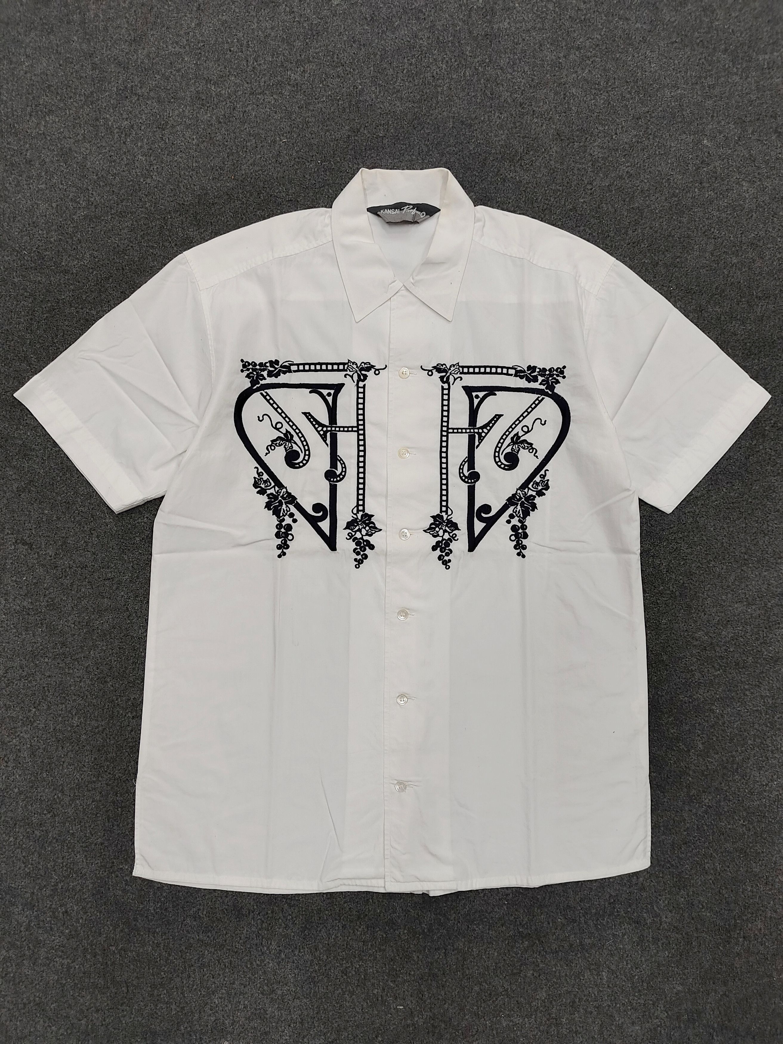 Kansai Yamamoto 🇯🇵Vtg Kansai Profumo🇯🇵 Embroidered Art Shirt Size US M / EU 48-50 / 2 - 1 Thumbnail