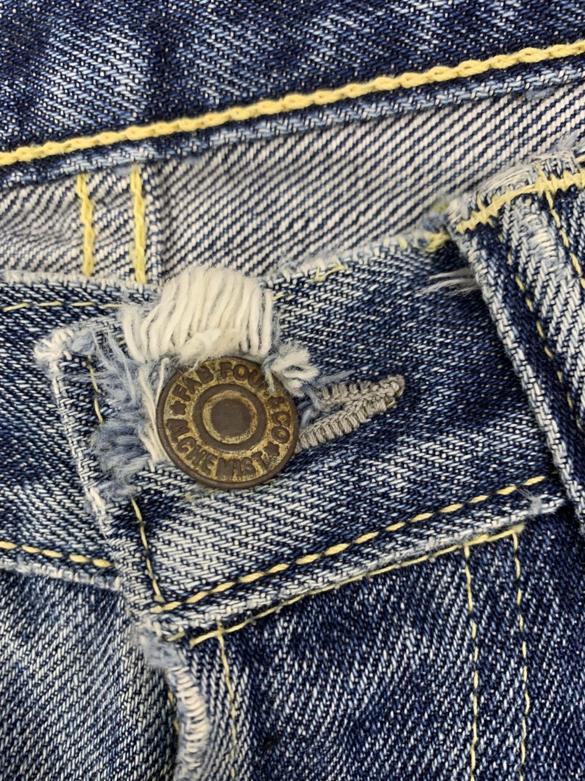 Skull Jeans by an Alchemist Fab Four Skull Jeans An Alchemist Selfedge Pant Hidden Rivet Size US 28 / EU 44 - 6 Thumbnail