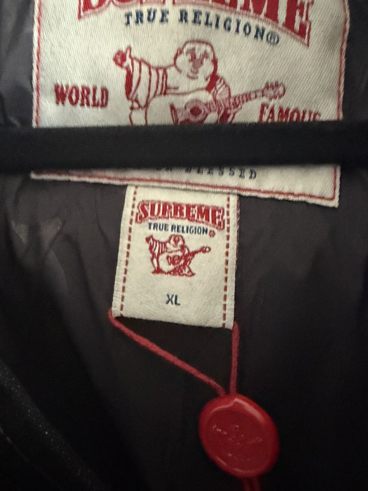 Supreme × True Religion Supreme x True Religion Black Puffer Jacket Size US XL / EU 56 / 4 - 2 Thumbnail