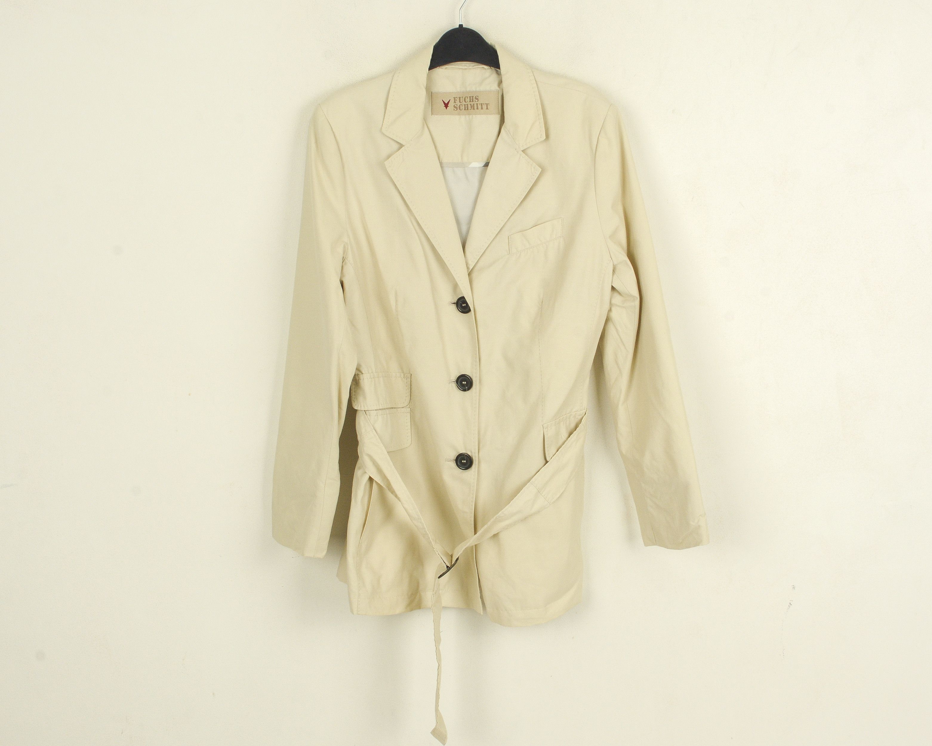 Designer FUCHS SCHMITT Raincoat UK 14 Belted Jacket M Trench Mac Coat Size M / US 6-8 / IT 42-44 - 1 Thumbnail