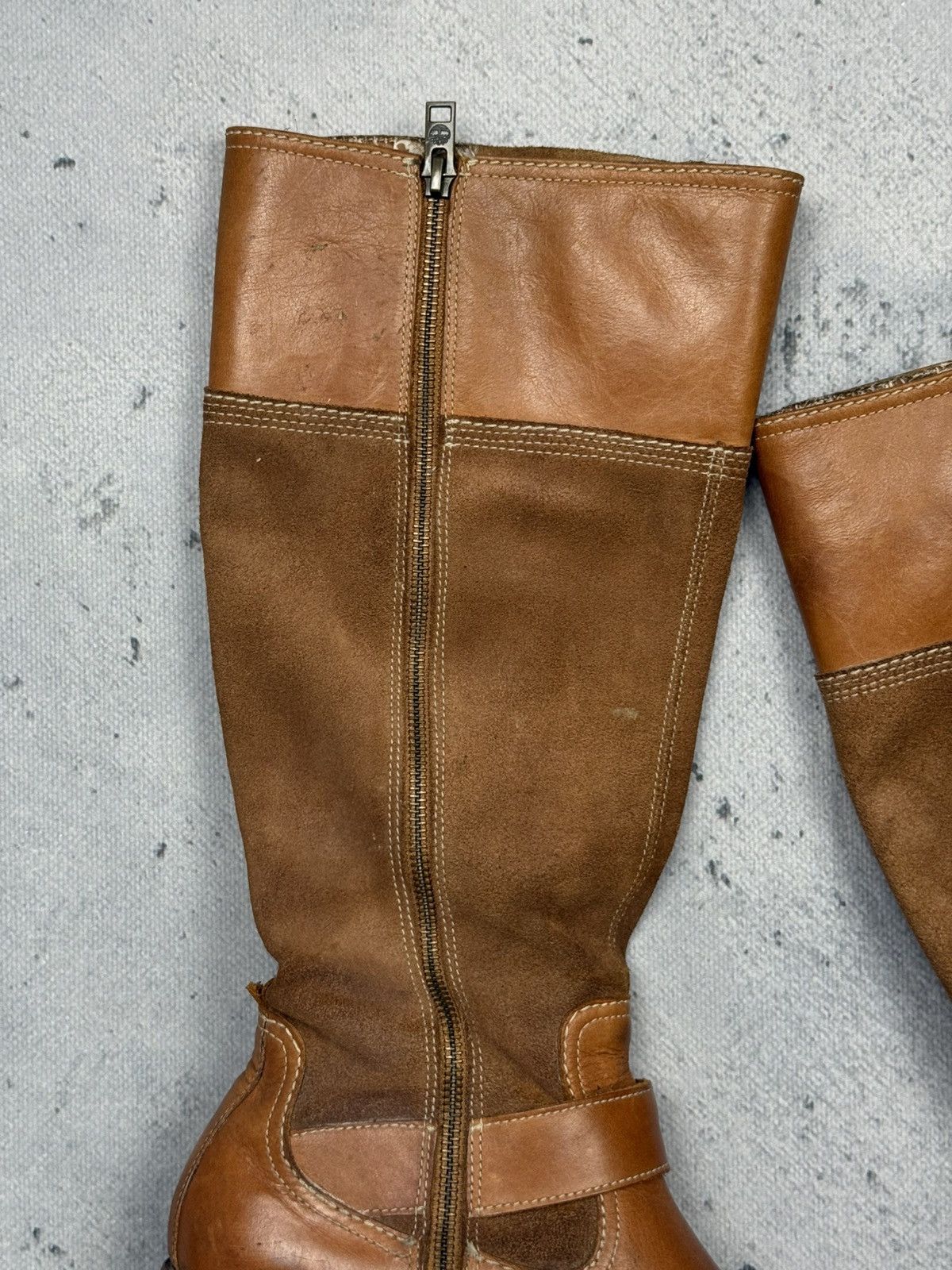 Timberland Timberland Riding Boots Brown Leather & Suede Buckle Tall Size US 8.5 / IT 38.5 - 6 Thumbnail