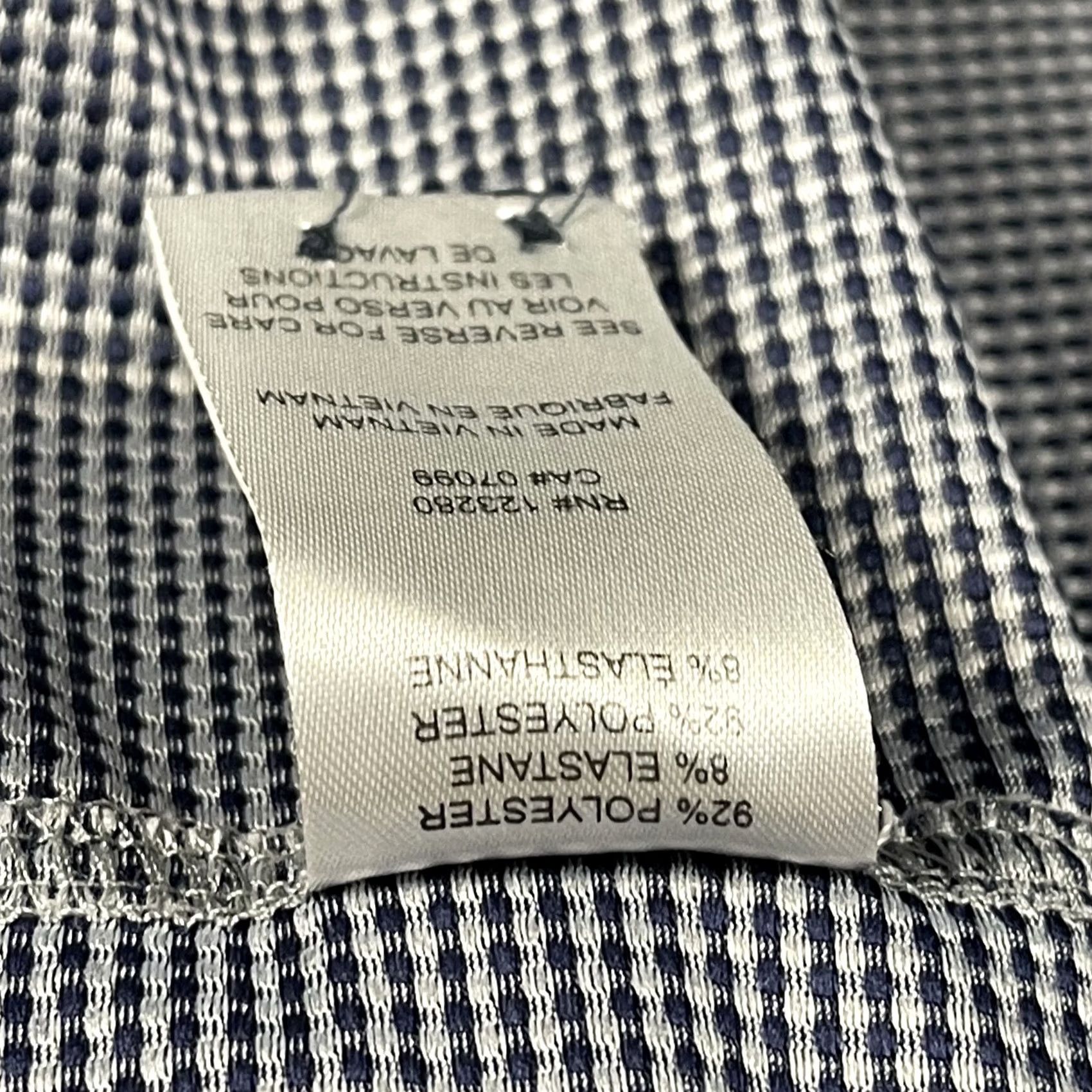 TravisMathew Travis Mathew Shirt Mens XL Blue Micro Check Button Up Long Sleeve Stretch Casual Size US XL / EU 56 / 4 - 7 Thumbnail