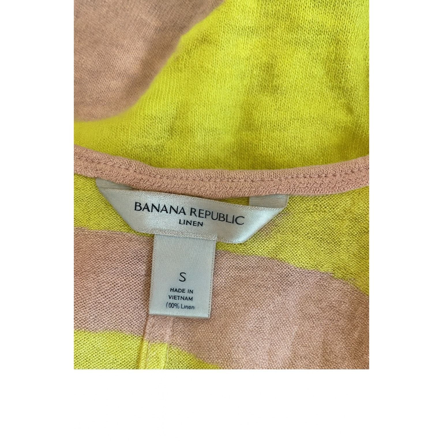 Banana Republic Banana Republic Linen Tank Top Sz S Pink Yellow Striped Race Size S / US 4 / IT 40 - 4 Thumbnail