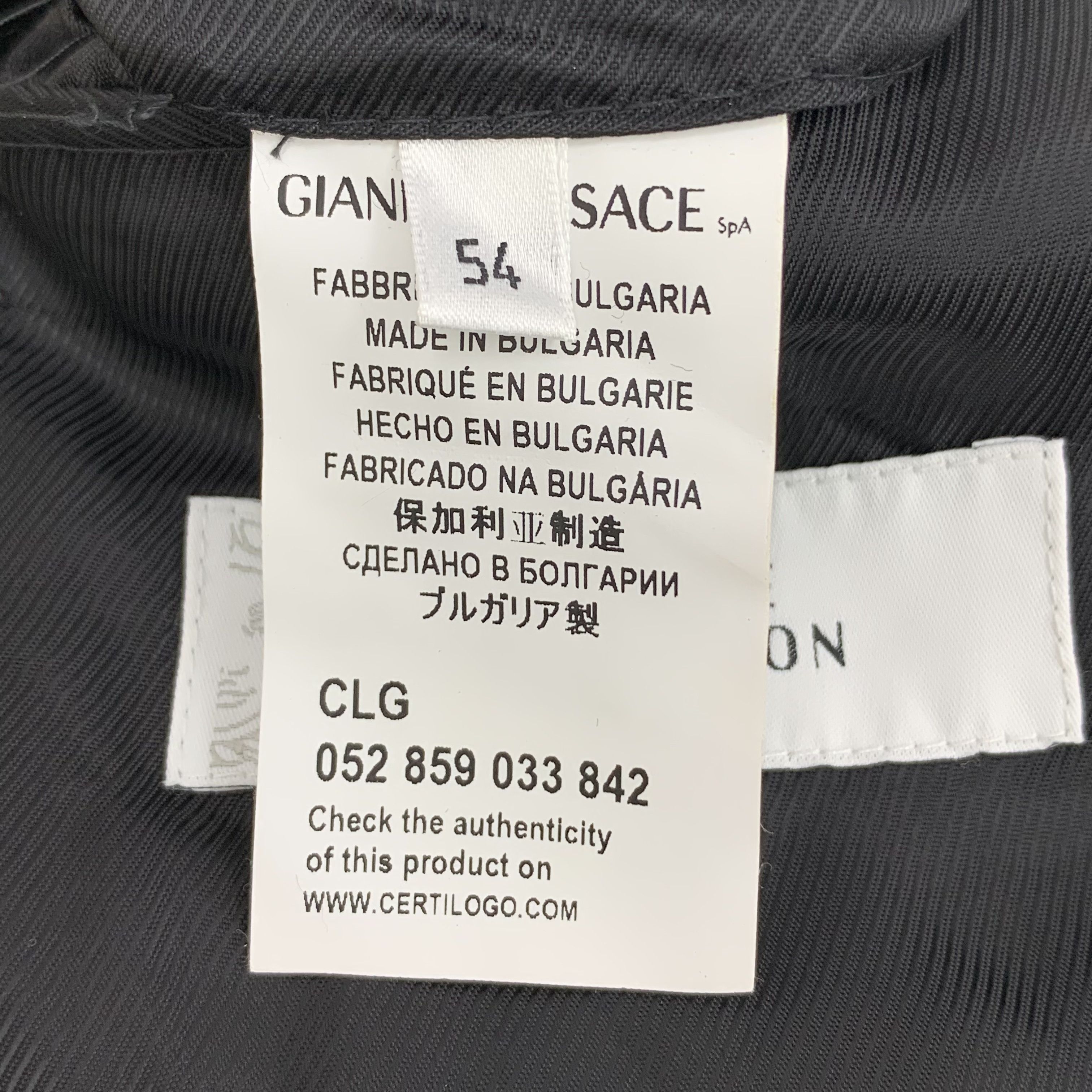 Versace Versace Wool Blazer Dark Grey (54) Size 54R - 7 Thumbnail