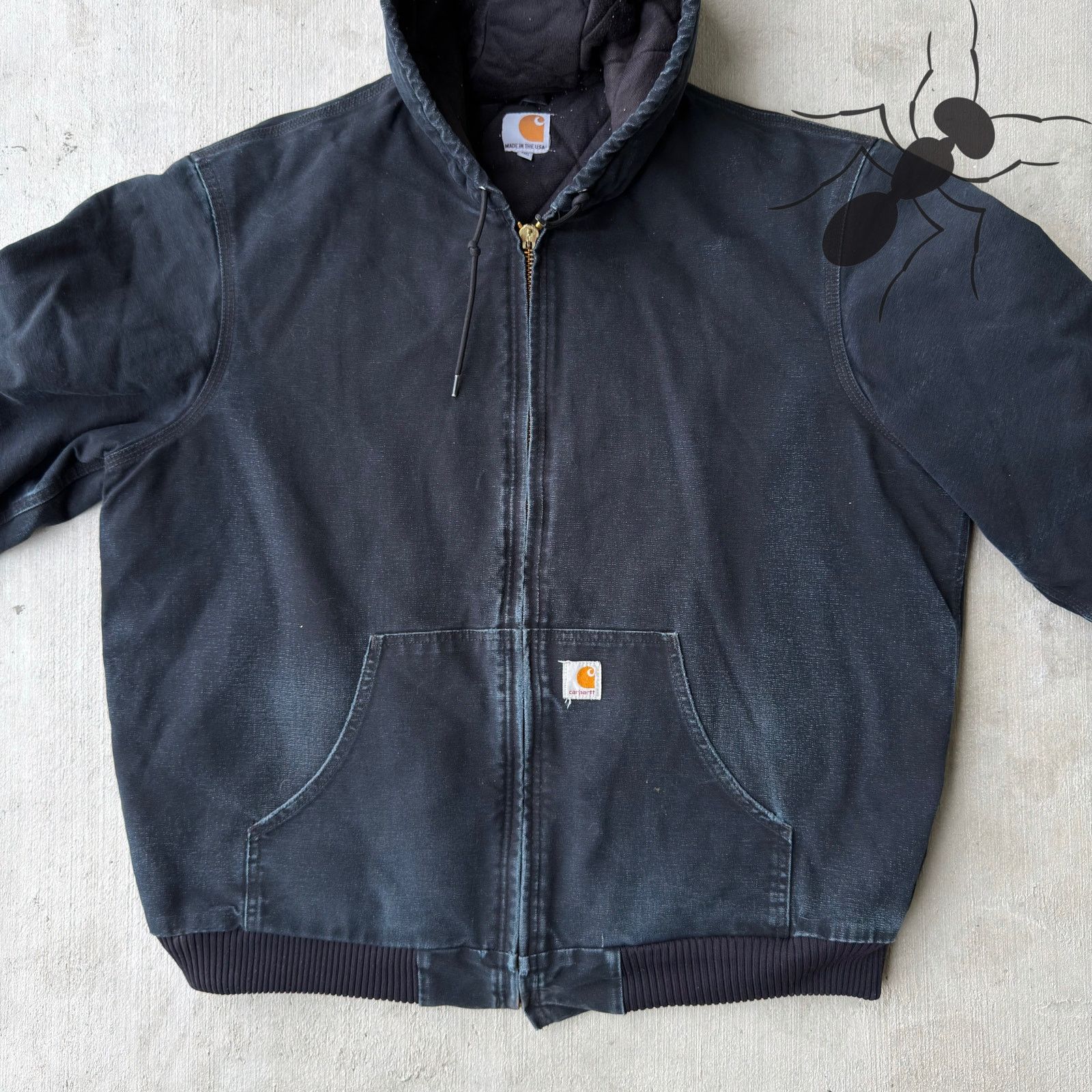 Carhartt × Vintage Carhartt J140 black hooded work wear jacket Size US XL / EU 56 / 4 - 3 Thumbnail