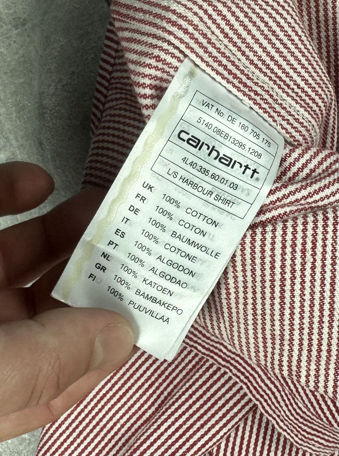 Carhartt Carhartt Long Sleeve Harbour Shirt White/Red Size US L / EU 52-54 / 3 - 7 Thumbnail