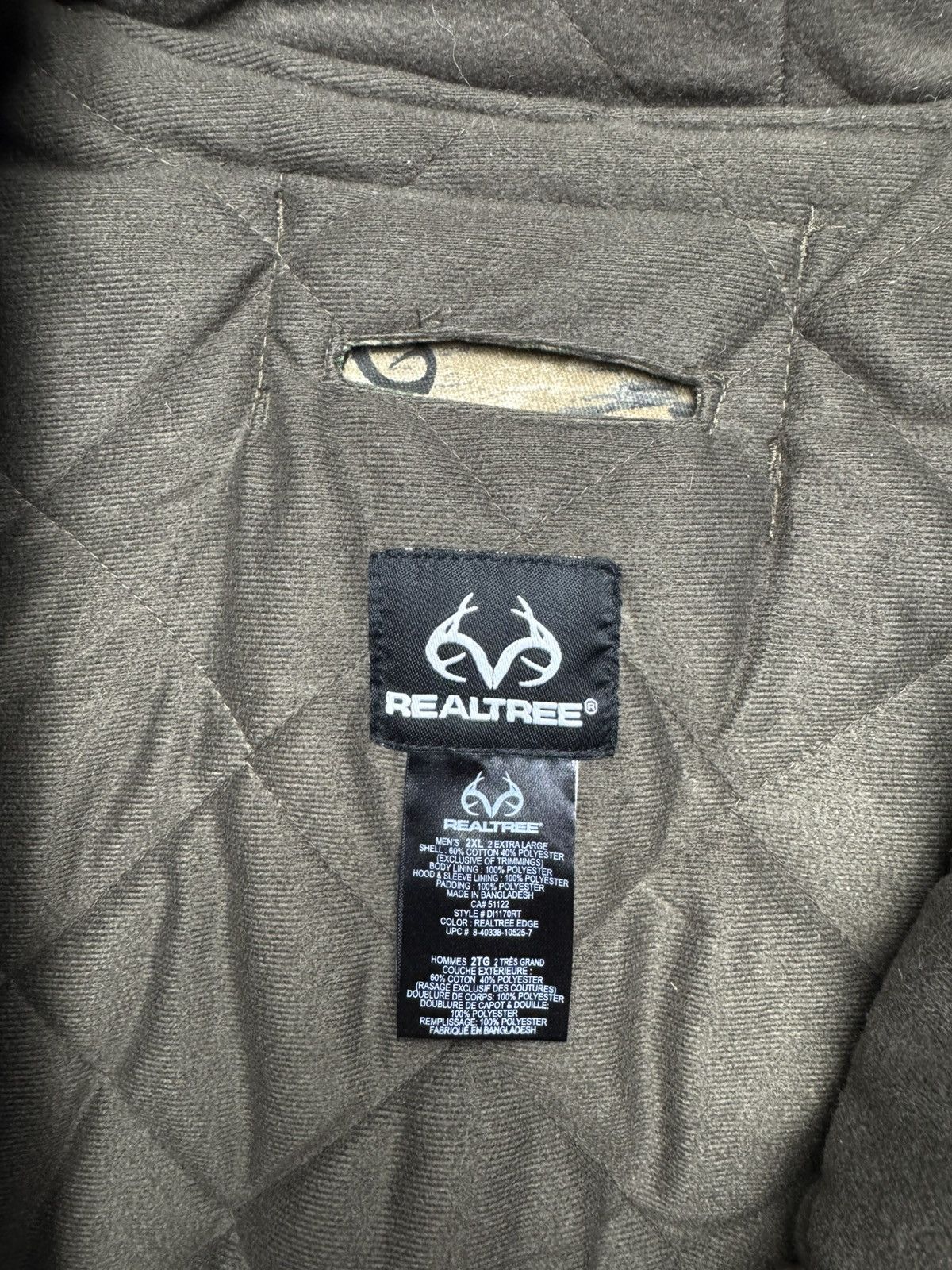 Realtree Realtree Edge Camo Quilted Lined Hooded Bomber Jacket - XL Size US XL / EU 56 / 4 - 7 Thumbnail