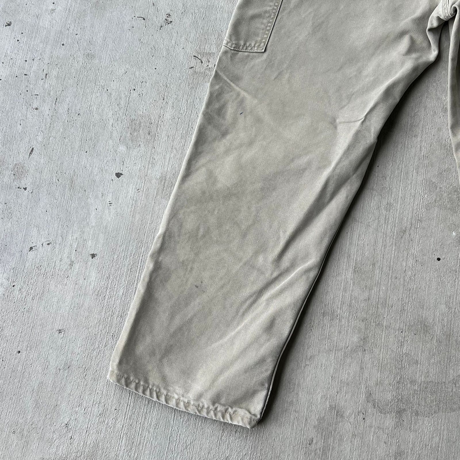 Carhartt × Vintage Carhartt TAN gray double knee work wear carpenter pants Size US 32 / EU 48 - 11 Thumbnail