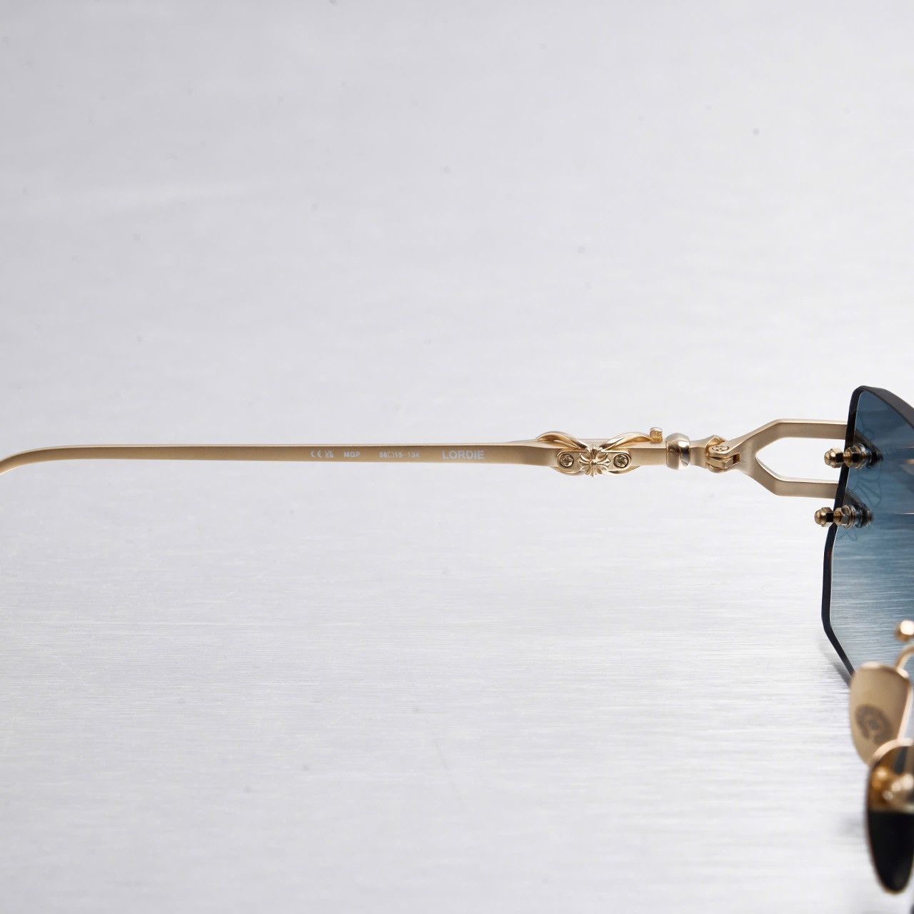 Chrome Hearts CHROME HEARTS LORDIE MATTE GOLD PLATED SUNGLASSES Size ONE SIZE - 5 Thumbnail