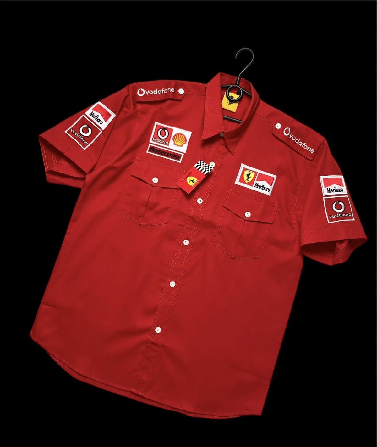 image of Vintage Ferrari Shirt Marlboro Vodafone Racing Red Size Xl, Men's