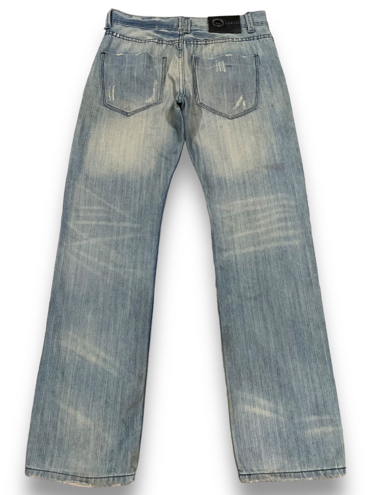 Giorgio Armani Vintage Giorgio Armani Mud Washed Clawmark Distressed Jeans Size US 31 - 2 Thumbnail