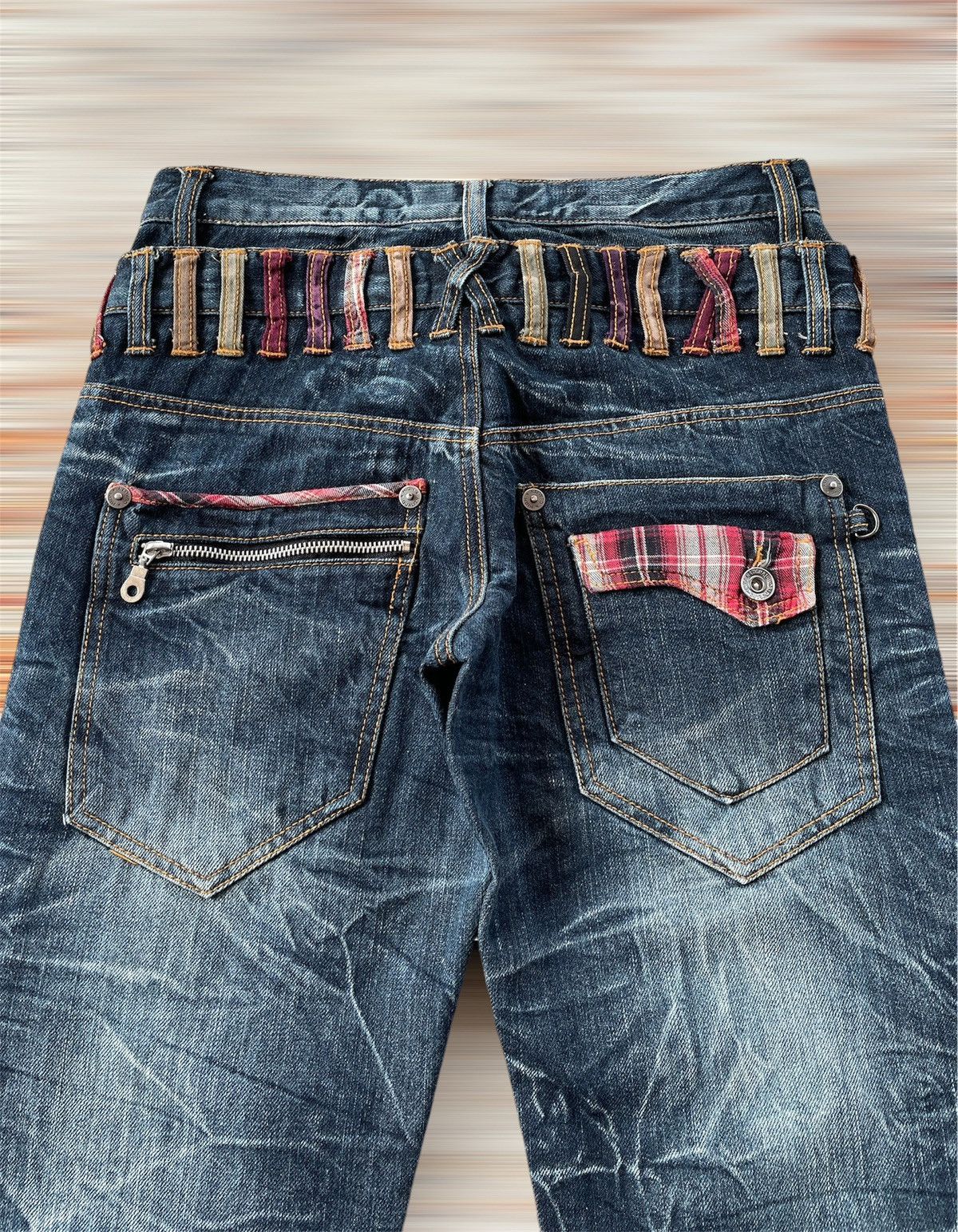 Japanese Brand NYLAUS DOUBLE WAIST JEANS Size US 28 / EU 44 - 5 Thumbnail