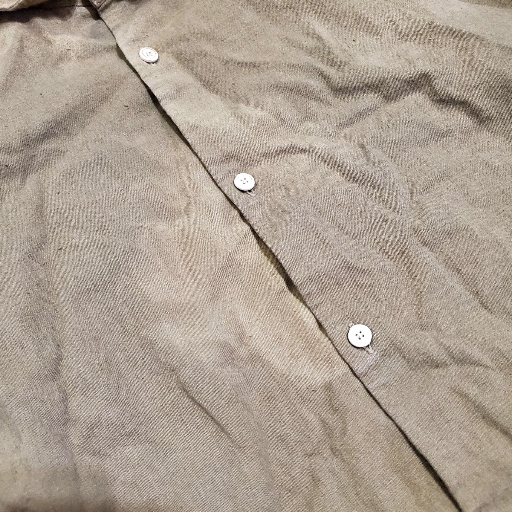 Visvim Visvim Shirt Mens 42 Green Cotton Linen Button Front Long Sleeve Made Japan Size US XL / EU 56 / 4 - 7 Thumbnail