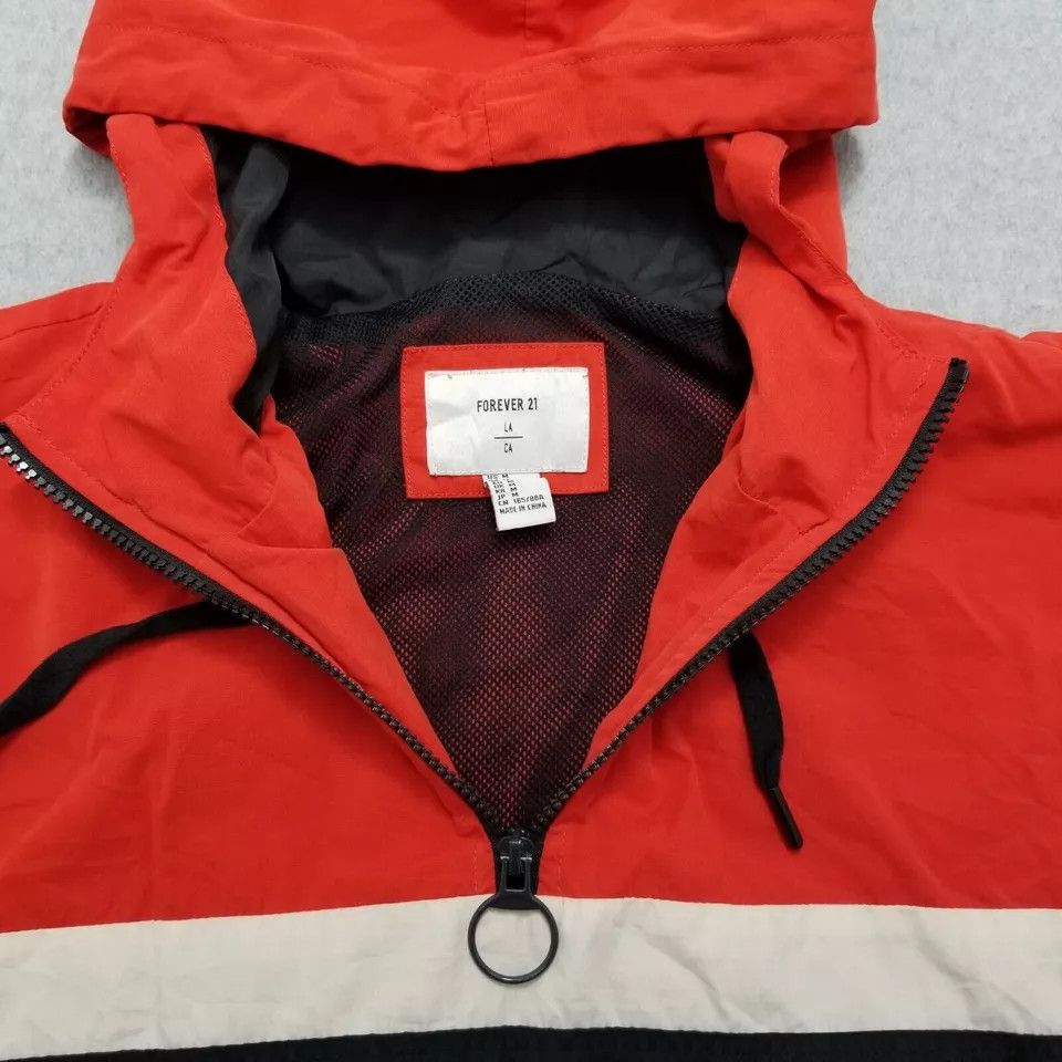 Forever 21 Forever 21 Jacket Womens Medium Zip Hooded Boxy Windbreaker Size M / US 6-8 / IT 42-44 - 6 Thumbnail