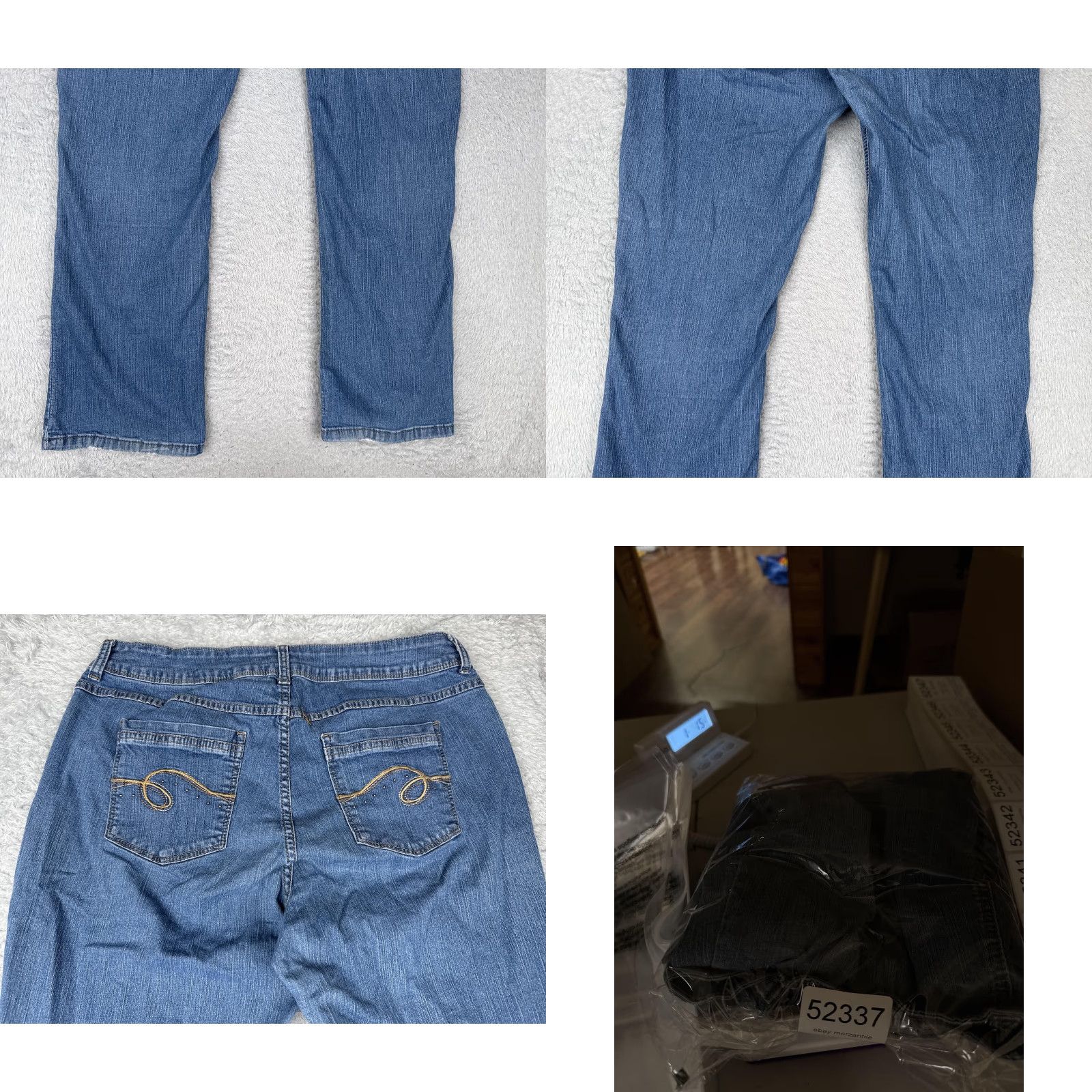 Vintage Riders by Lee Jeans Womens Bootcut Denim 32x31 Medium Blue Mid Rise 5-Pocket Embroidered Studded Modern Stretch Size 24" / US 00 / IT 34 - 10 Thumbnail