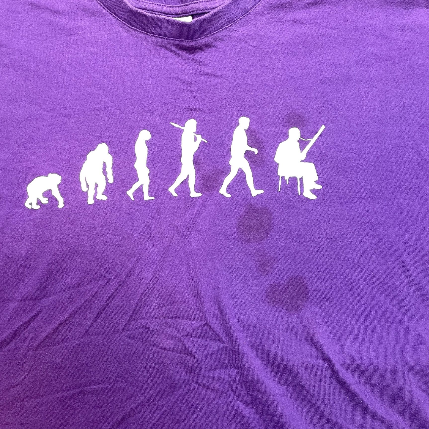 Vintage B&C Collection Shirt Mens 2XL Purple Evolution Jazz Music Logo Short Sleeve Crew Neck T-Shirt Size US XXL / EU 58 / 5 - 2 Thumbnail