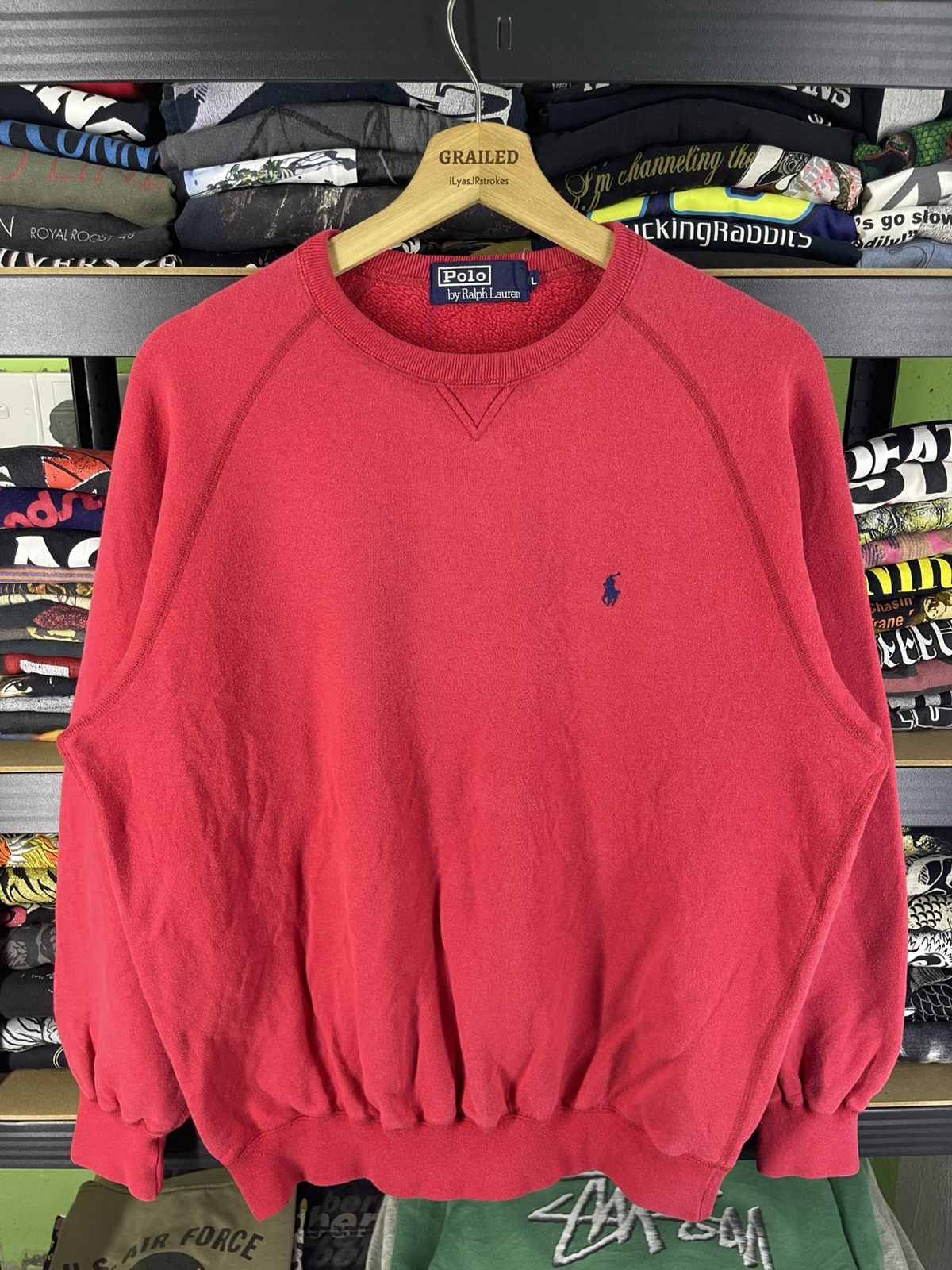 Polo Ralph Lauren Vintage Polo Ralph Lauren Small Logo Red Sweatshirt Size US L / EU 52-54 / 3 - 1 Thumbnail