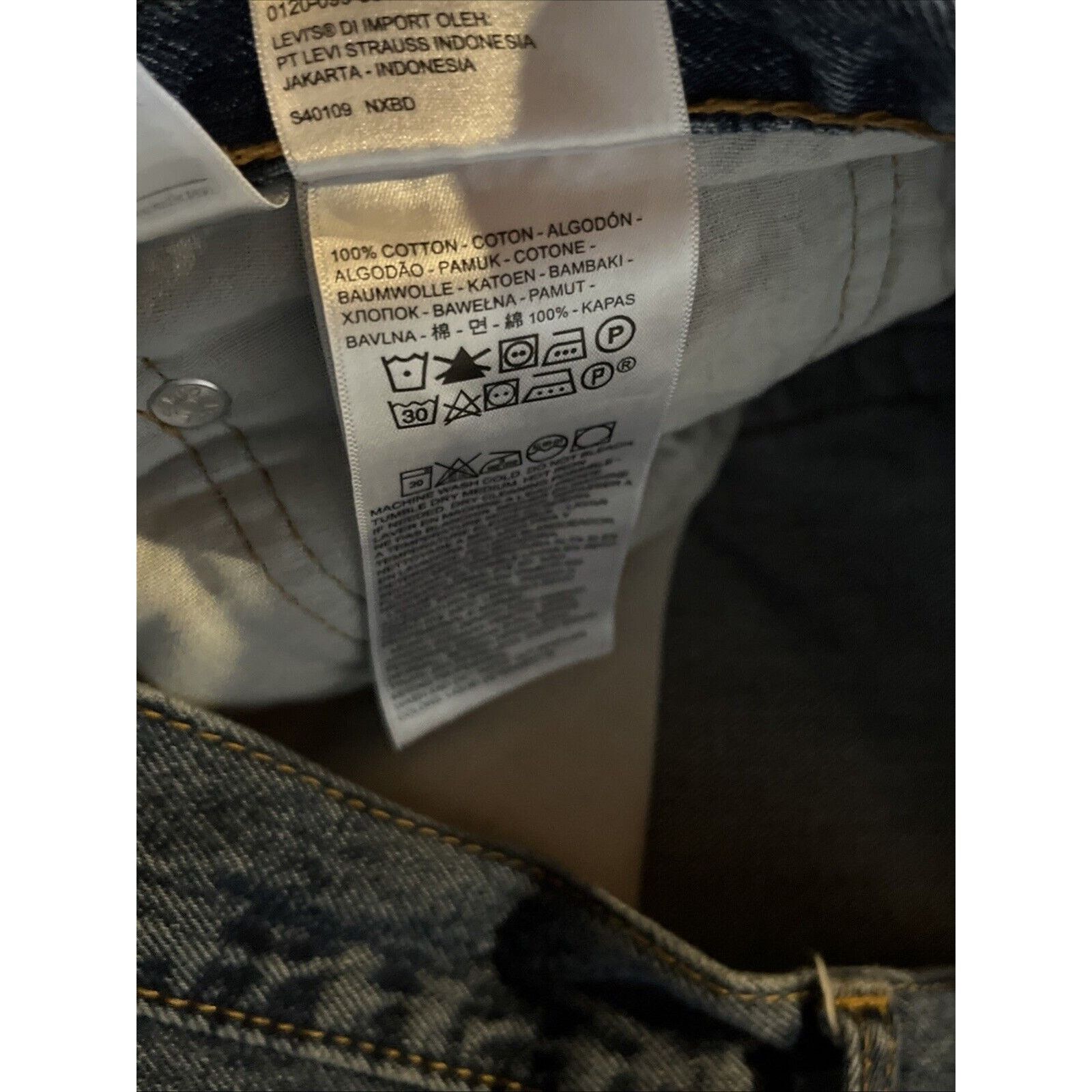 Levi's Levi’s 505 Jeans Men’s 38x34 Reg Straight Denim Cotton Blue Size US 38 / EU 54 - 12 Thumbnail