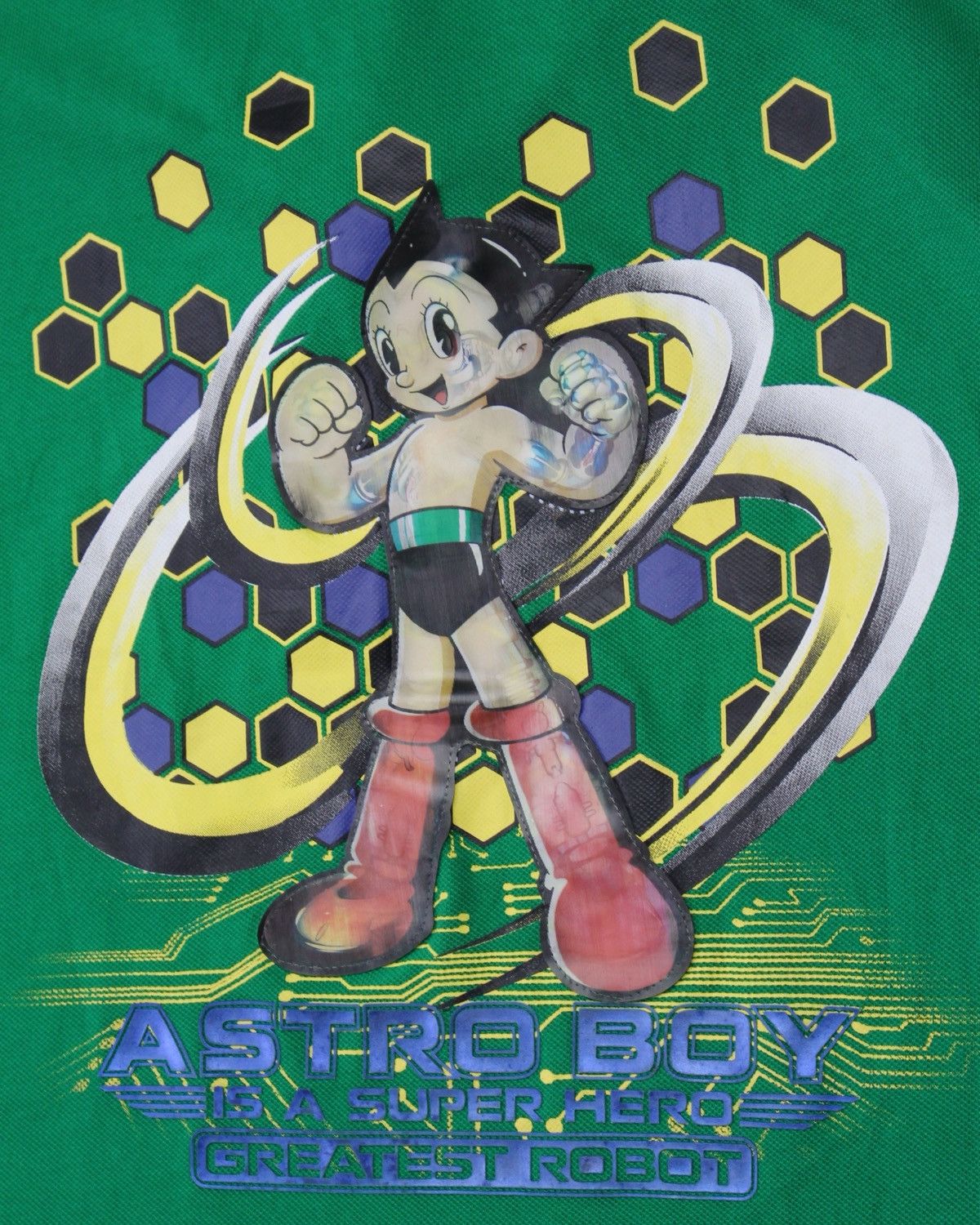 Hysteric Glamour 2000S TEZUKA PRODUCTIONS ASTRO BOY HEX GRID GREEN POLO Size US XL / EU 56 / 4 - 8 Thumbnail