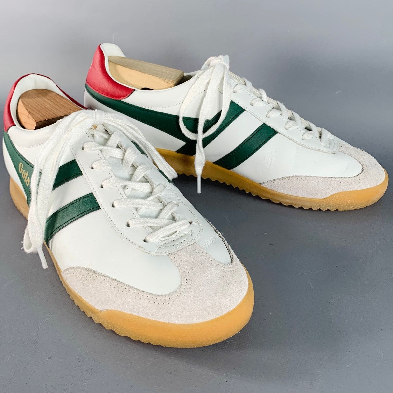 Gola GOLA Torpedo White Green Red Leather Suede Low Top Sneakers Size US 10 / EU 43 - 1 Thumbnail