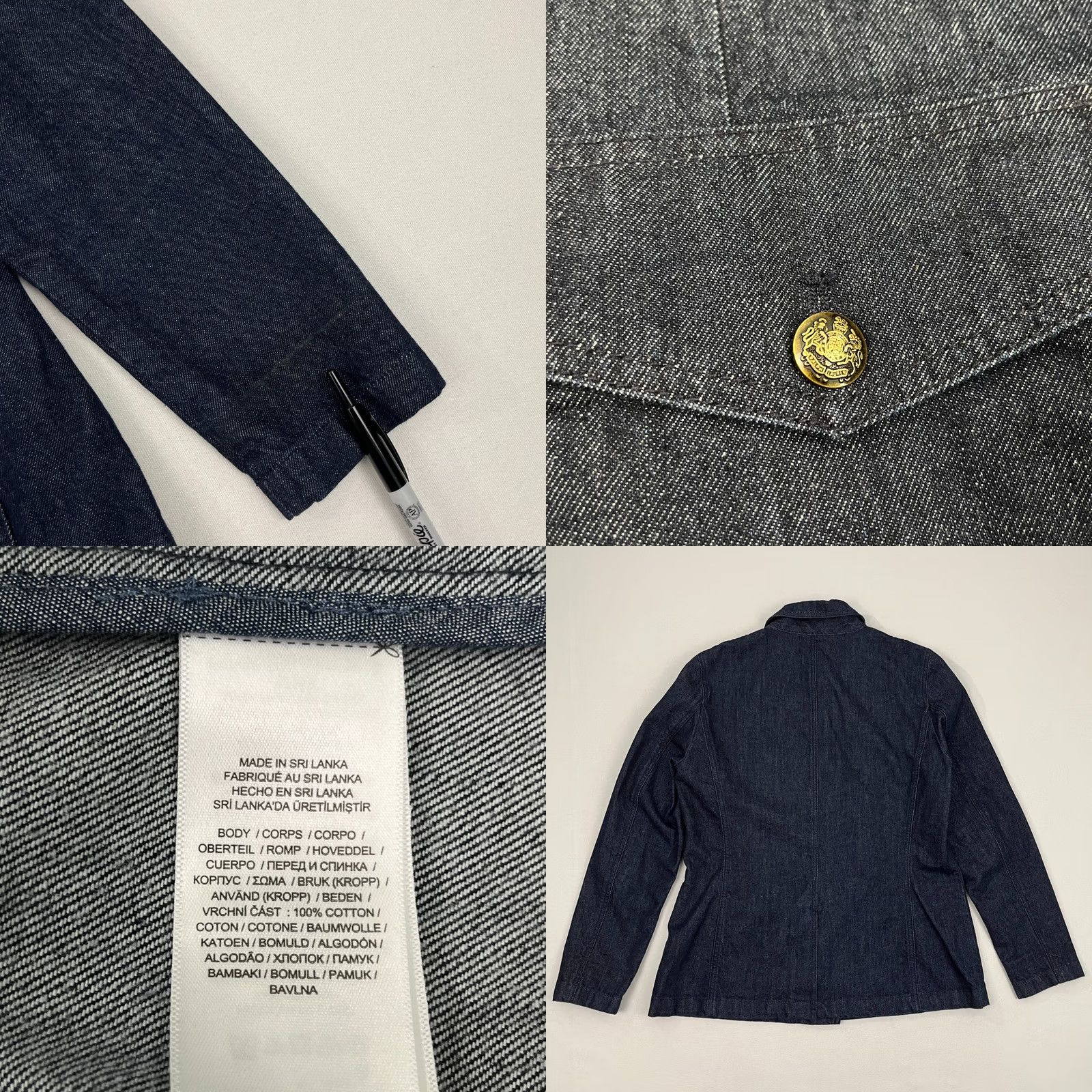 Ralph Lauren VINTAGE Lauren Ralph Lauren Denim Blazer Jacket Size 10 Blue Equestrian Academia Preppy Mens Women? Size L / US 10 / IT 46 - 8 Thumbnail