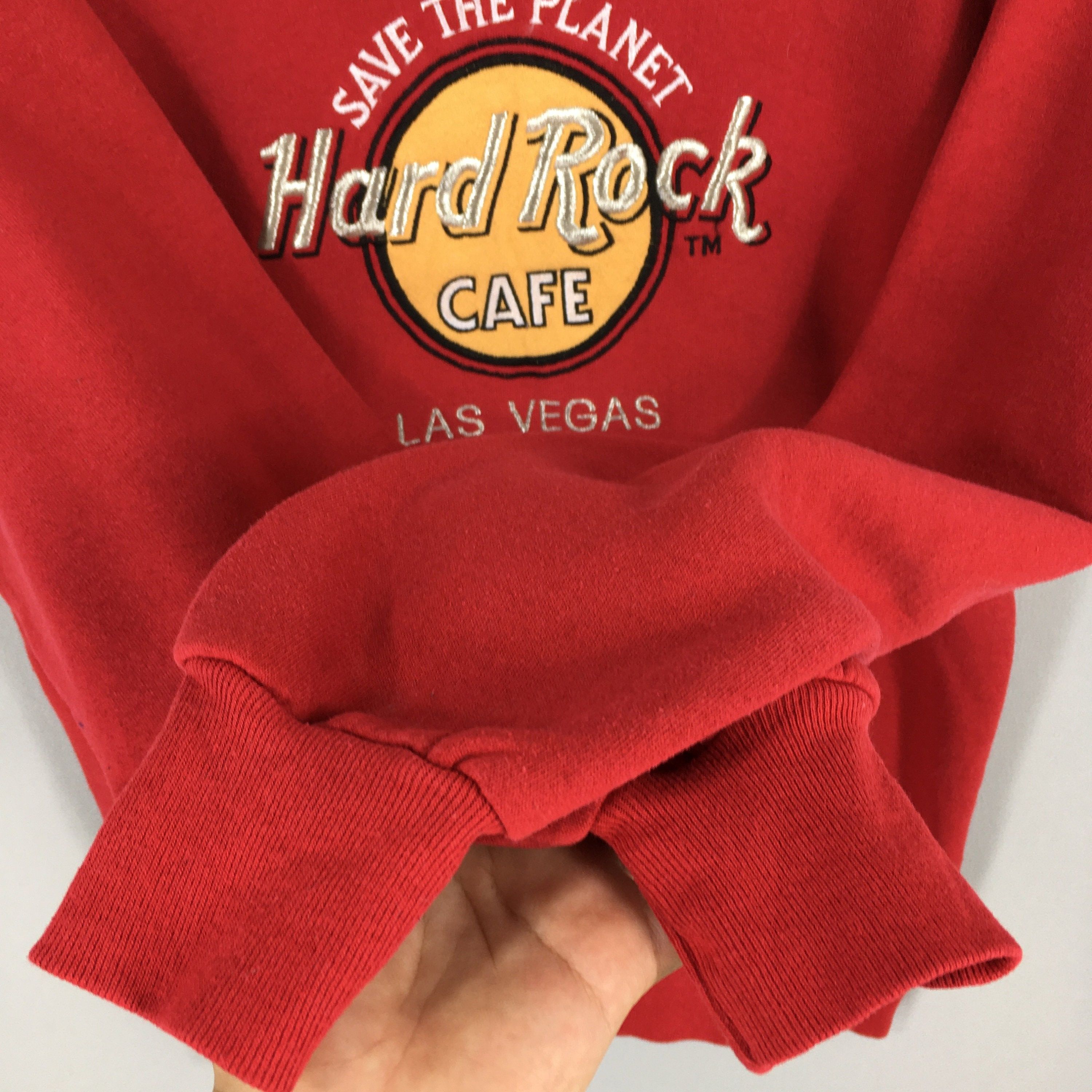Hard Rock Cafe Vintage Hard Rock Cafe Las Vegas Red Sweatshirt Large Size US L / EU 52-54 / 3 - 4 Thumbnail