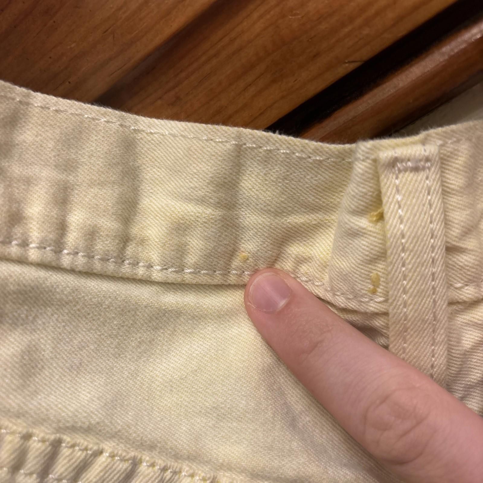 Levi's Vintage 90s Rare 501 Levis Button Fly Yellow Denim Jeans 32 Size US 32 / EU 48 - 8 Thumbnail