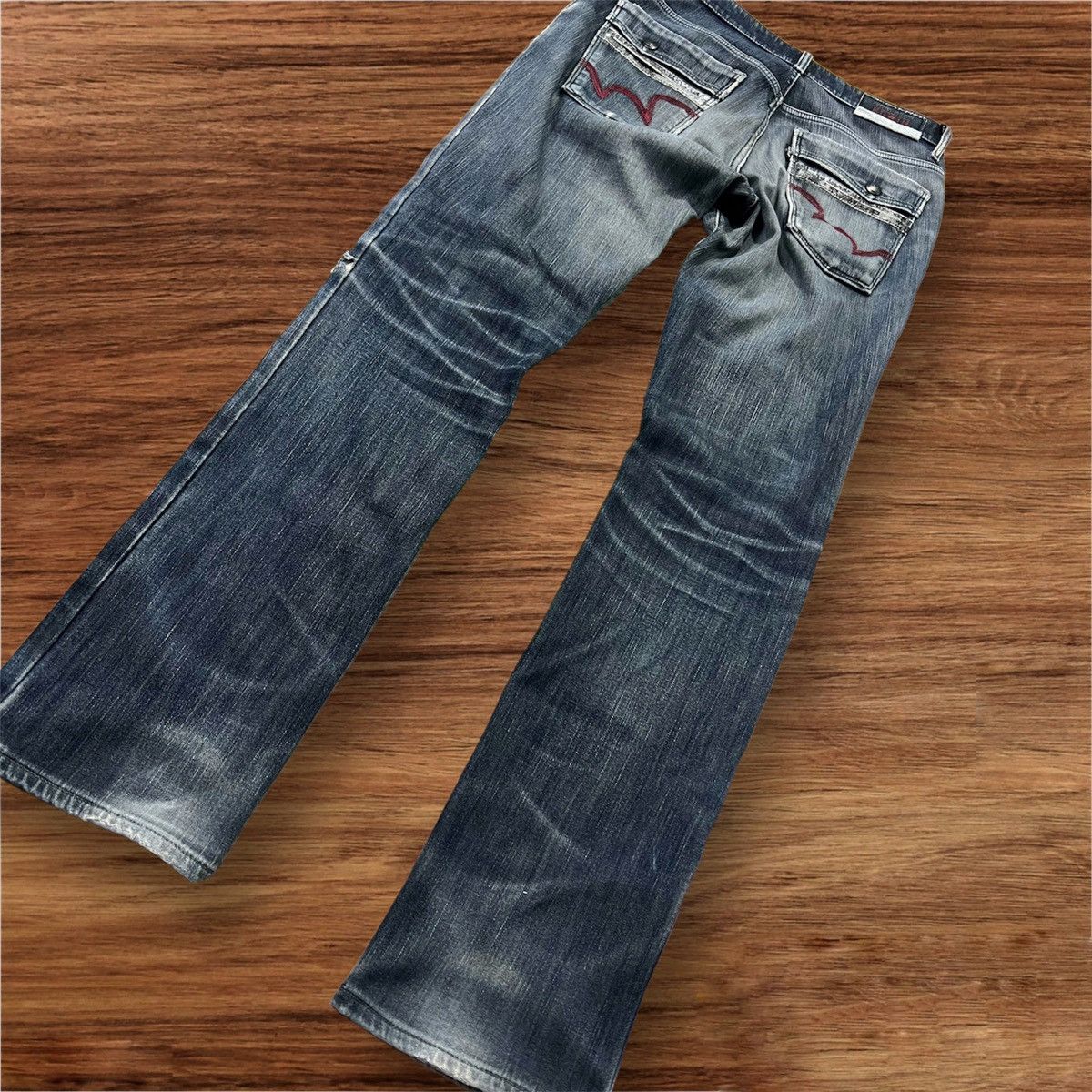 Edwin × Japanese Brand EDWIN WILD FIRE FADED BLACK DISTRESSED JEANS Size US 31 - 2 Thumbnail