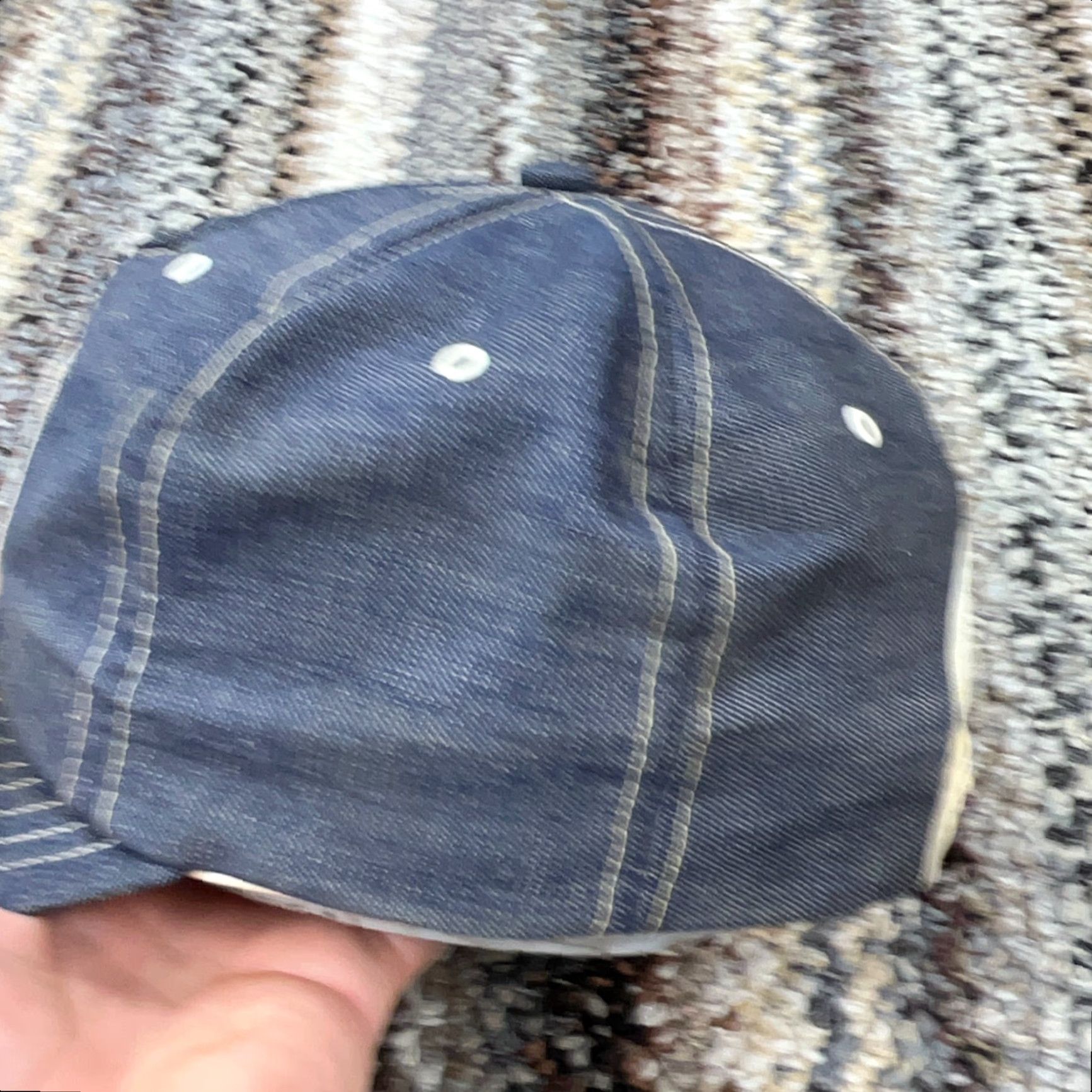 Vintage VINTAGE Louisville MFG Trucker Hat Cap Adjustable Denim Cotton Blue 80s 90s USA Logo Classic Outdoor Men's Size ONE SIZE - 6 Thumbnail