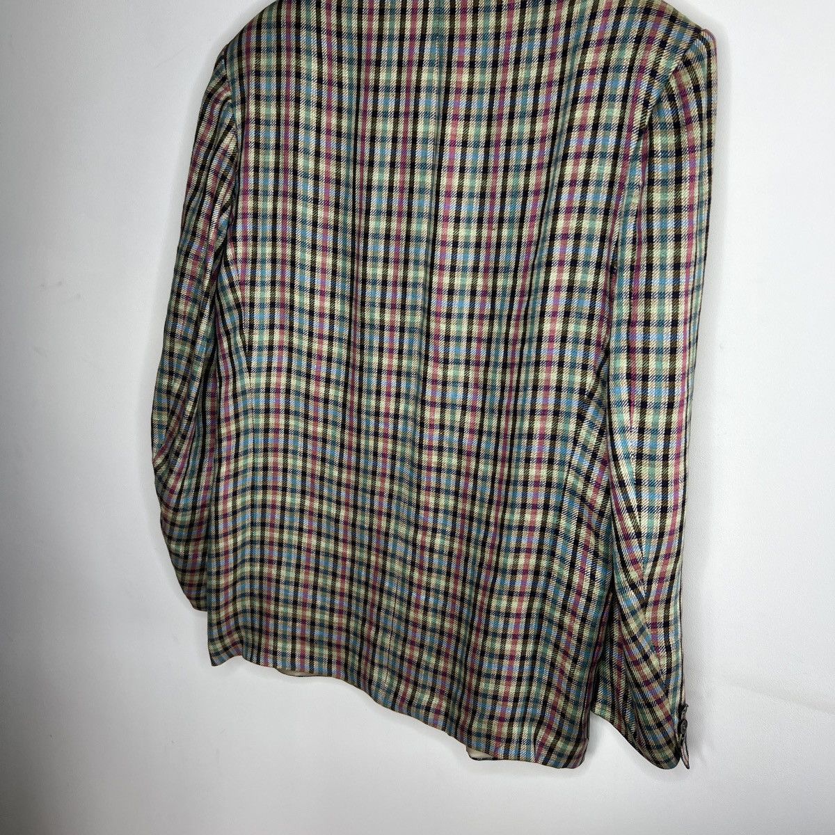 Designer × Hugo Boss Vintage Hugo Boss Linen Checkered Blazer Jacket Men size 52 Size 42R - 10 Thumbnail