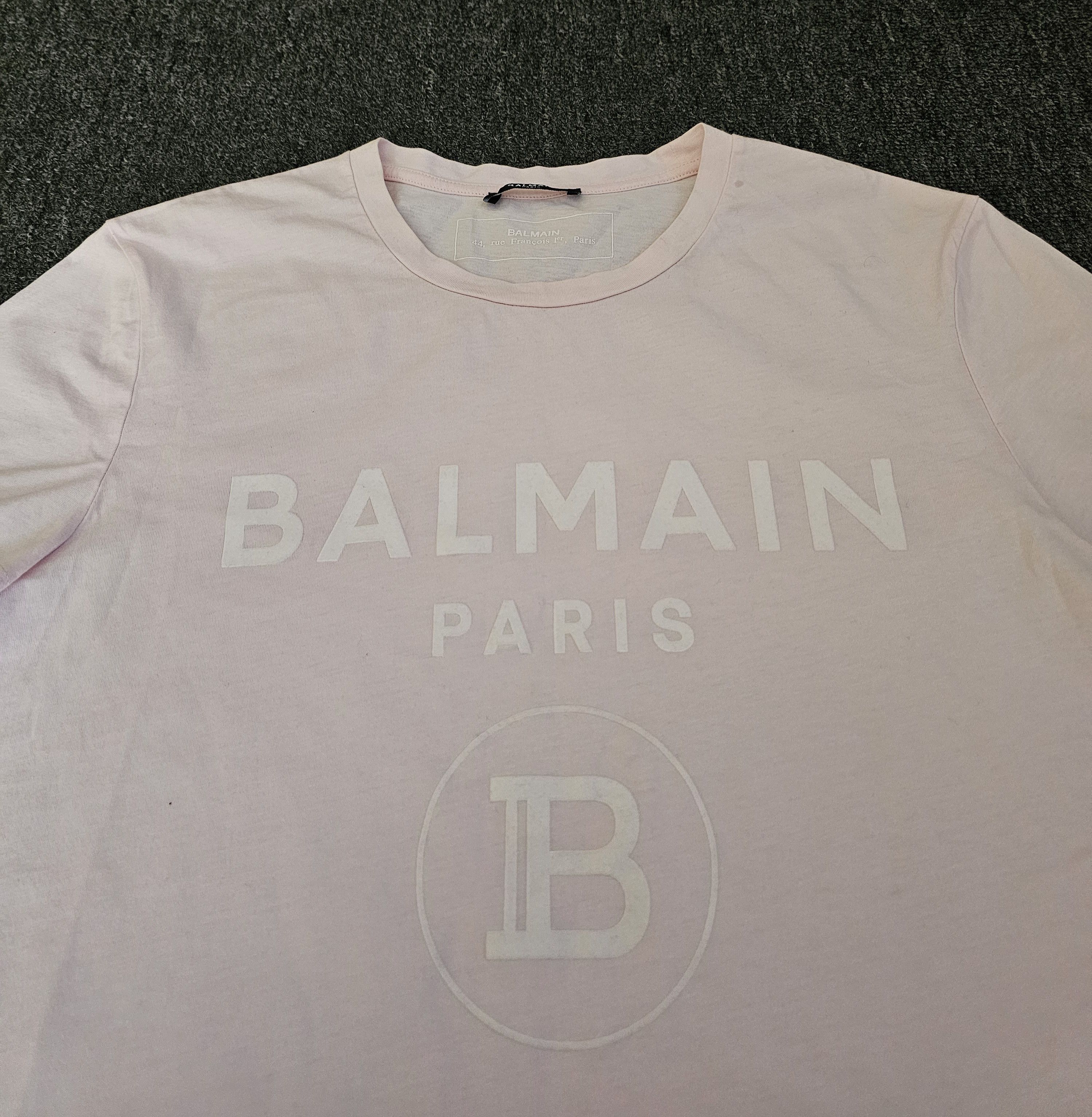 Balmain Balmain Unisex Light Pink T-Shirt Size S Size US S / EU 44-46 / 1 - 2 Thumbnail