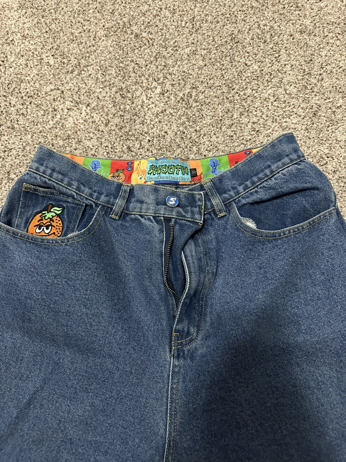 Other Smooth18 Orange Embroidered Denim Jeans Size US 28 / EU 44 - 1 Thumbnail