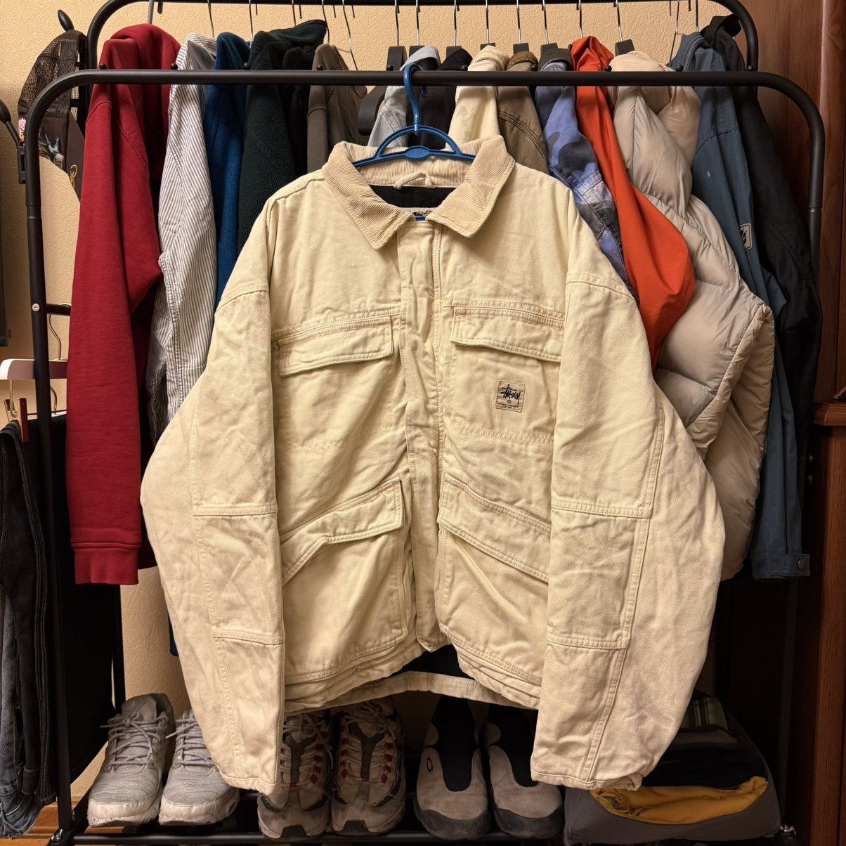 Stussy Stussy White Canvas Shop Jacket Size US L / EU 52-54 / 3 - 1 Thumbnail